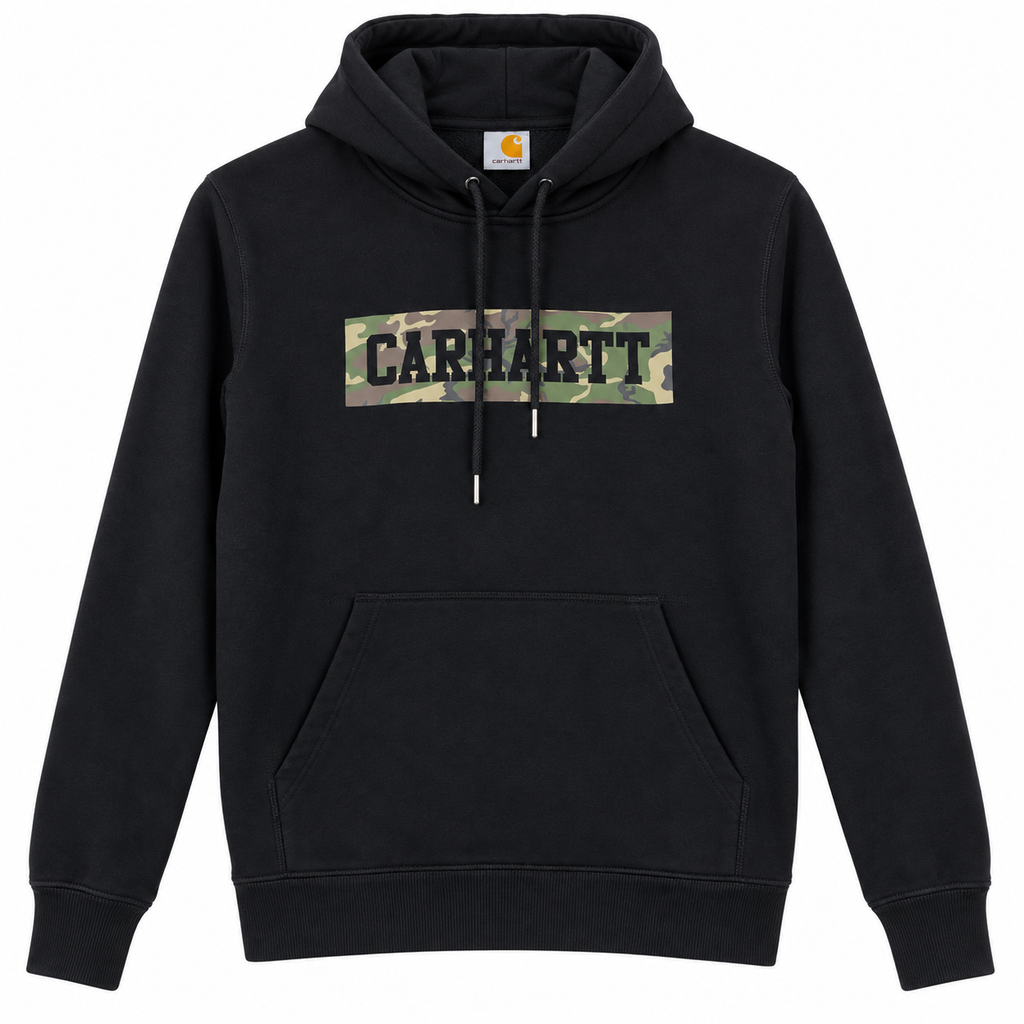 CARHARTT BLACK PULLOVER HOODIE