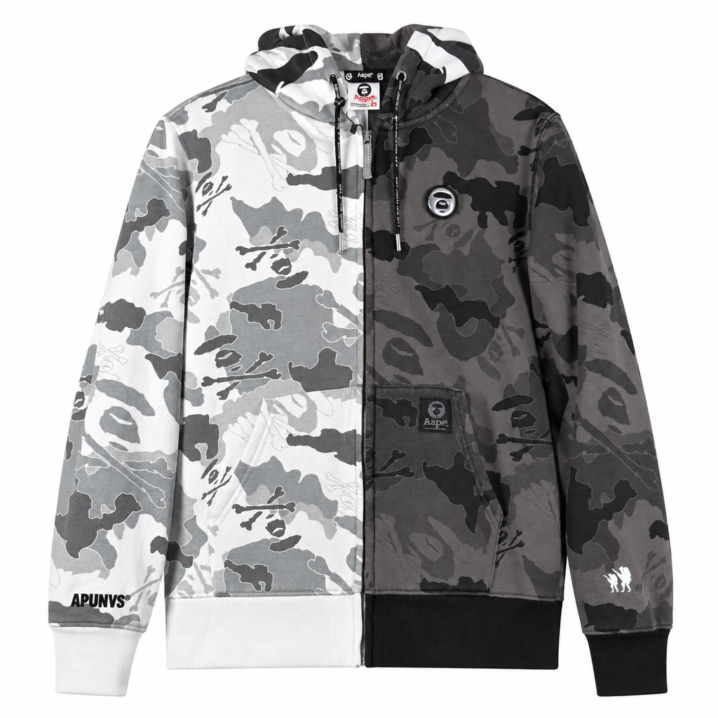 AAPE SPLIT CAMO HOODIE