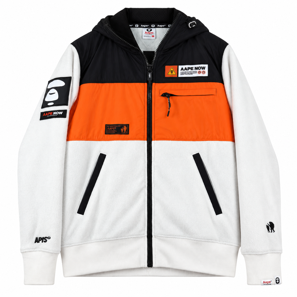 AAPE PANELLED ZIP HOODIE
