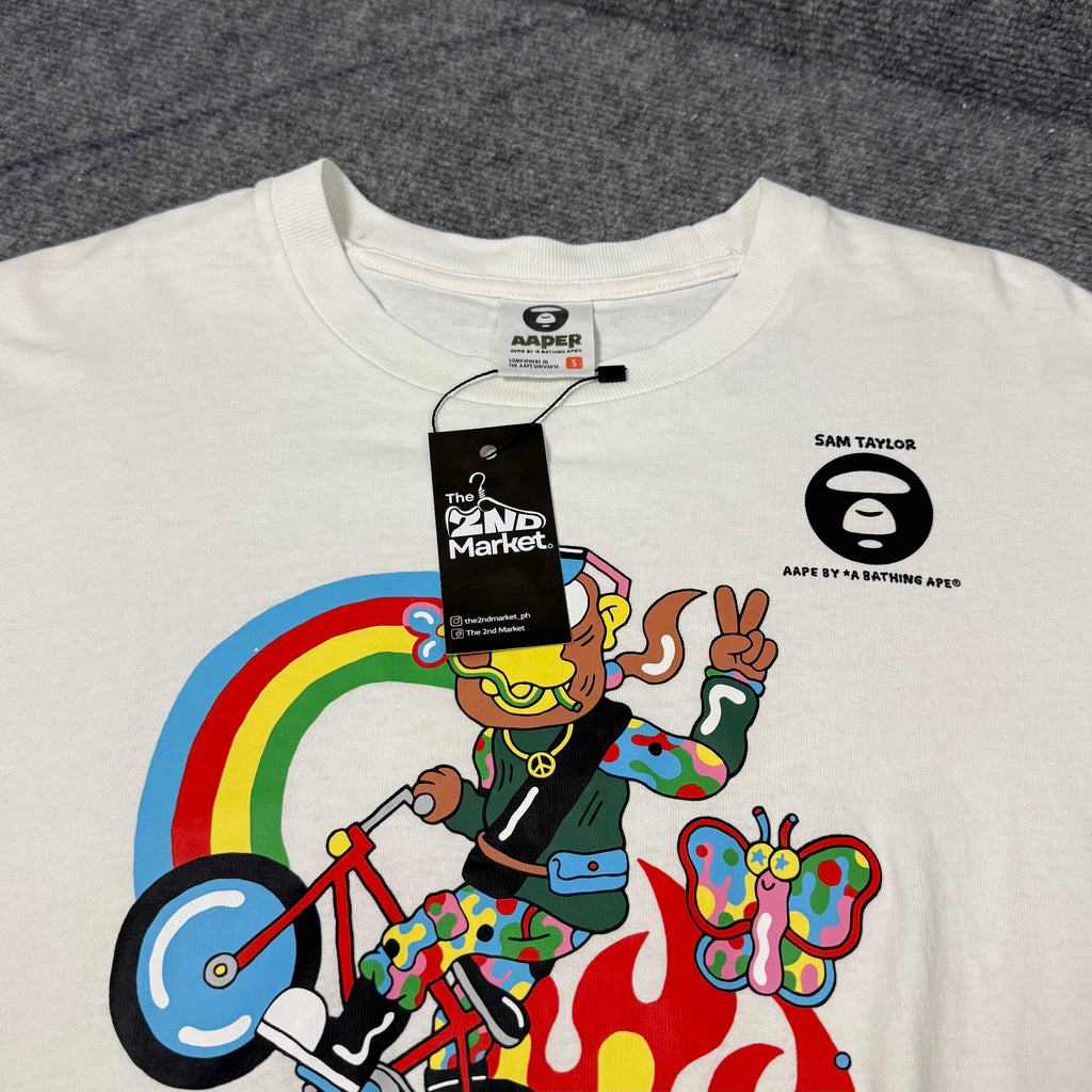 AAPE  X ROB FLOWERS "PAPA" TEE
