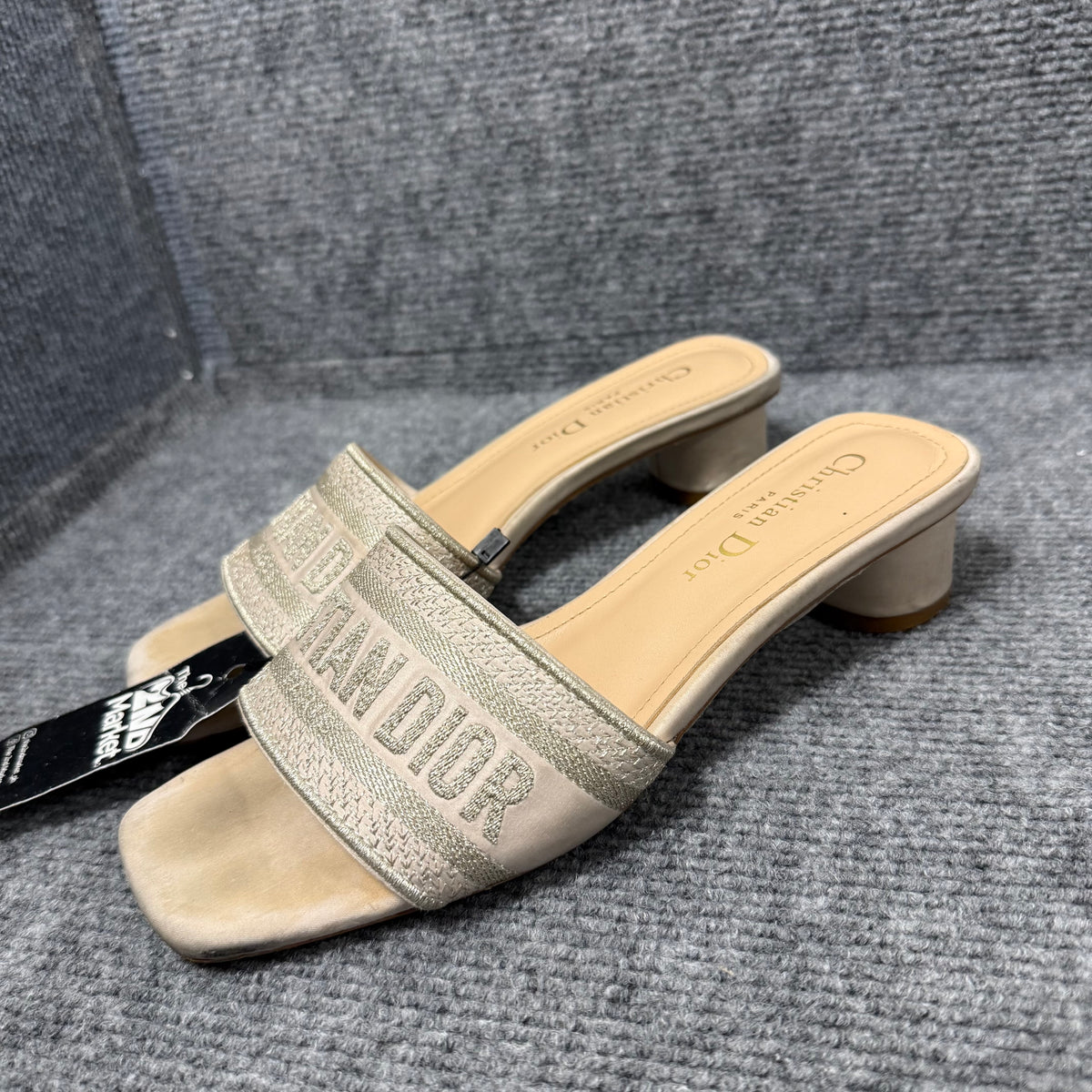 CHRISTIAN DIOR HEELED SLIDES