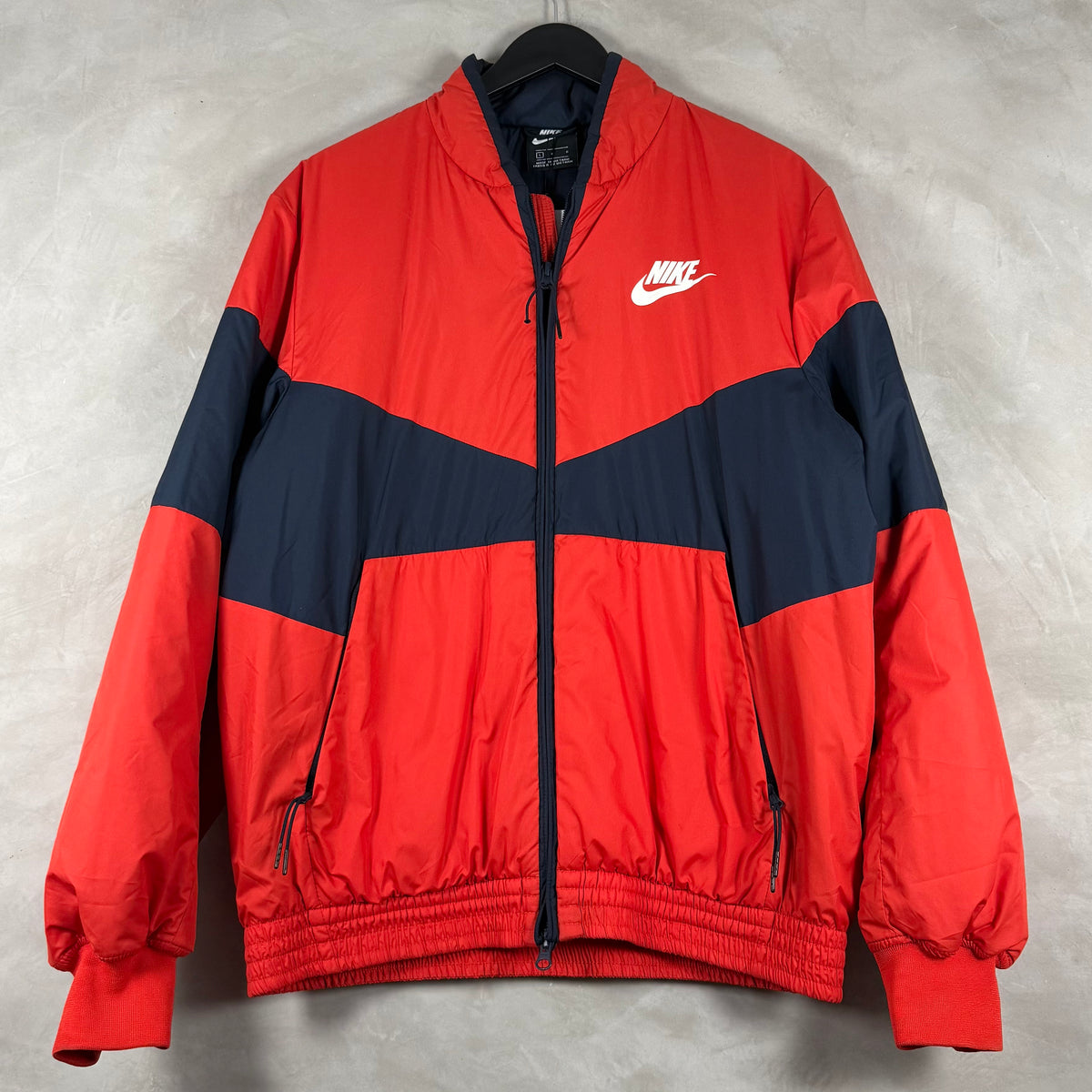 NIKE ORANGE RED BOMBER JACKET