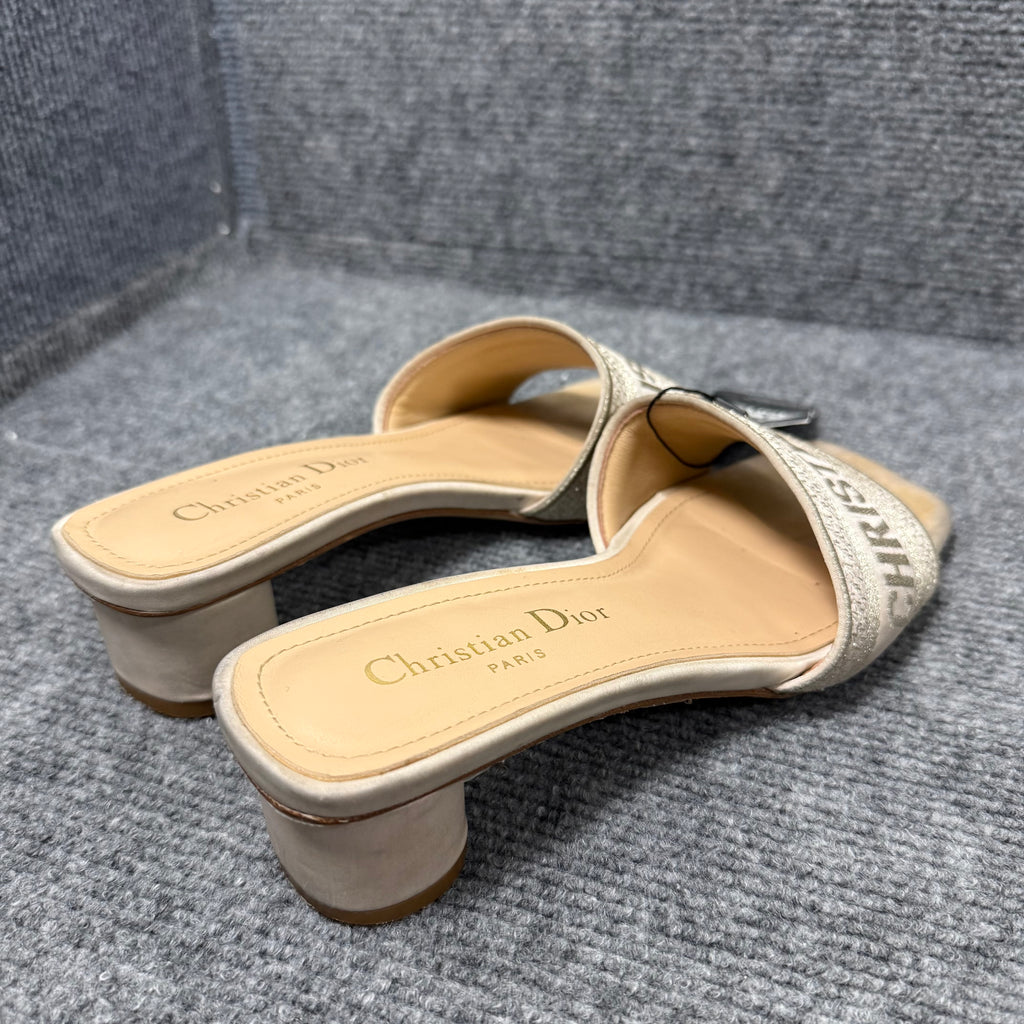 CHRISTIAN DIOR HEELED SLIDES