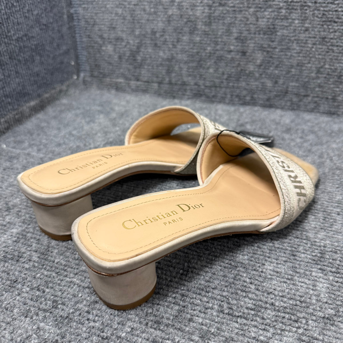 CHRISTIAN DIOR HEELED SLIDES