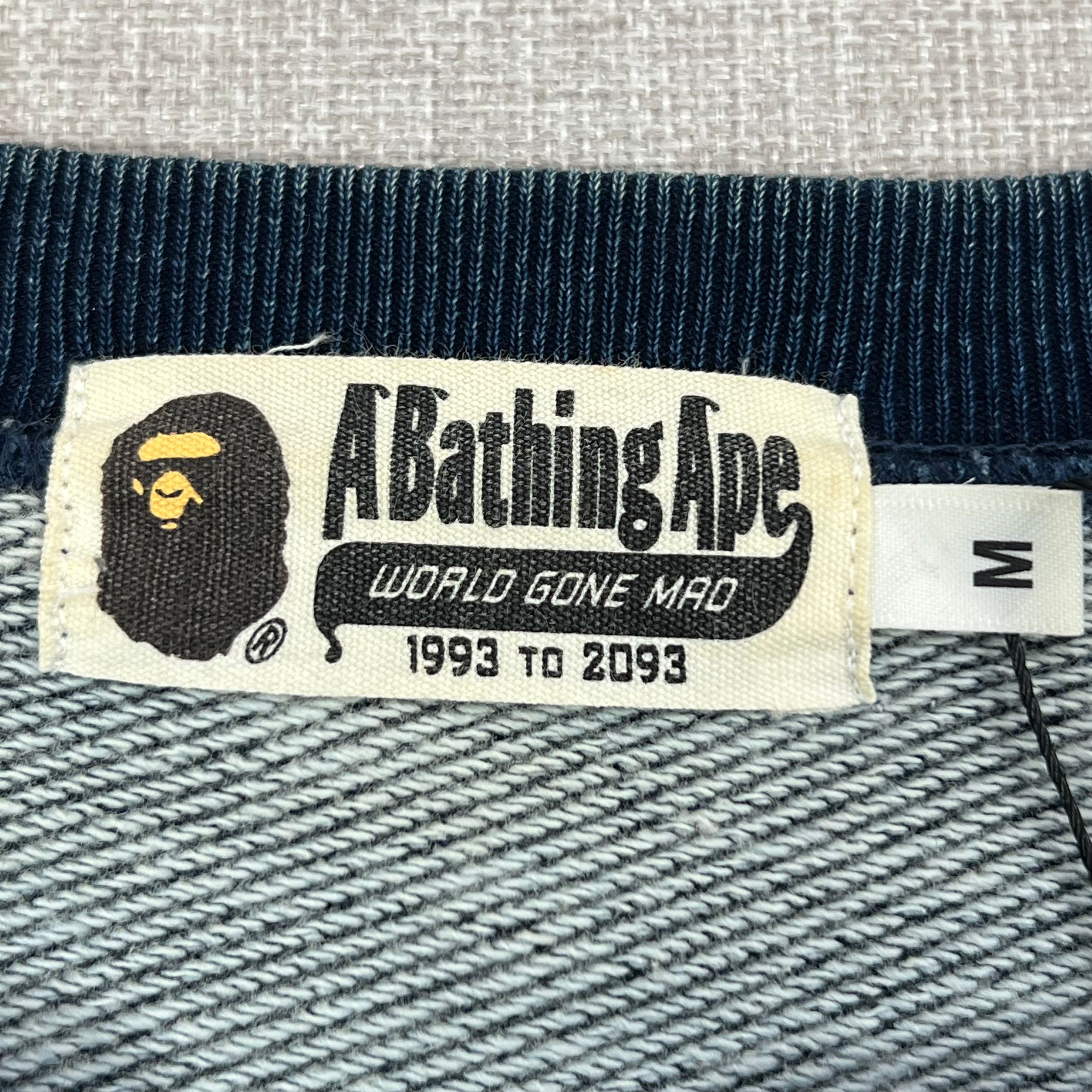 BAPE "BUSY WORKS" EMBOSSED LOGO SWEATSHIRT