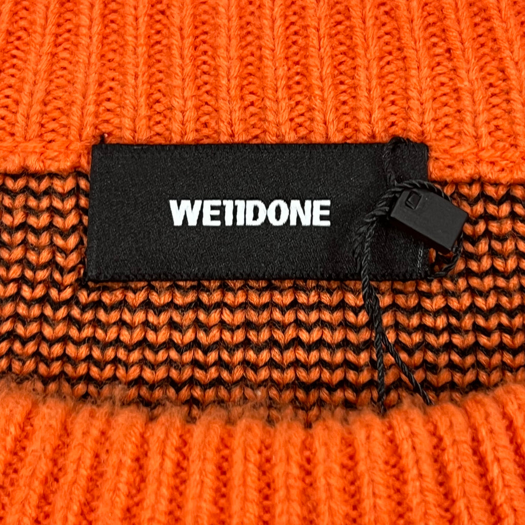 WE11DONE CREWNECK JACQUARD LOGO SWEATER