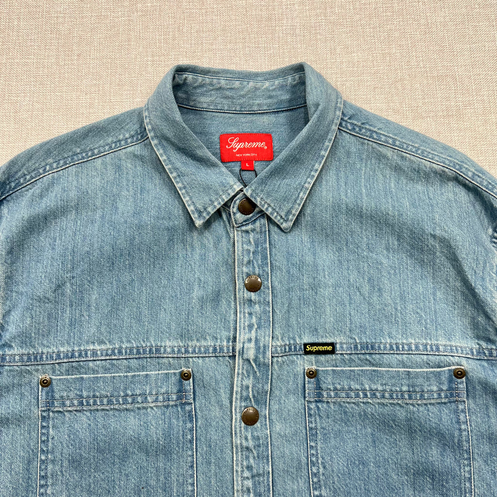 SUPREME SNAP WORK SHIRT DENIM