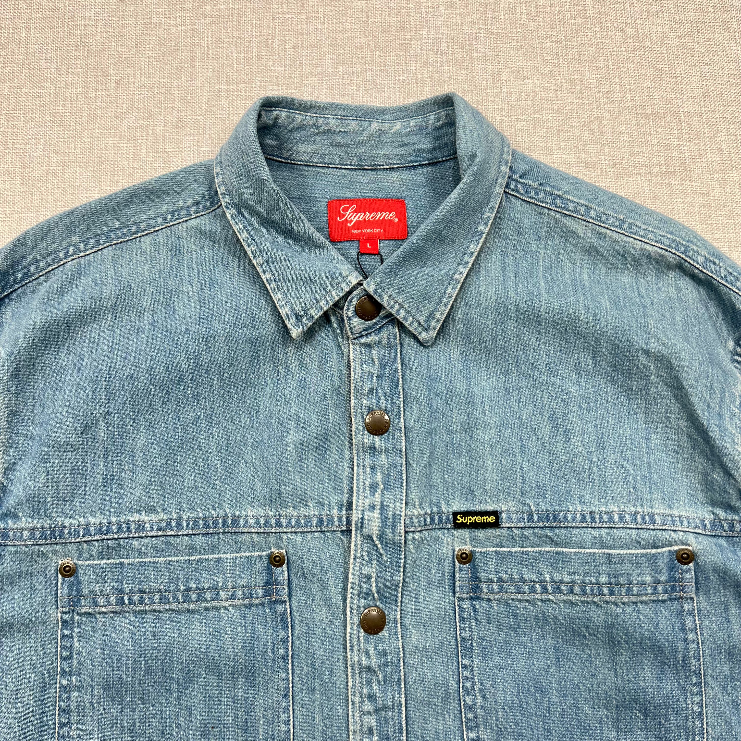 SUPREME SNAP WORK SHIRT DENIM