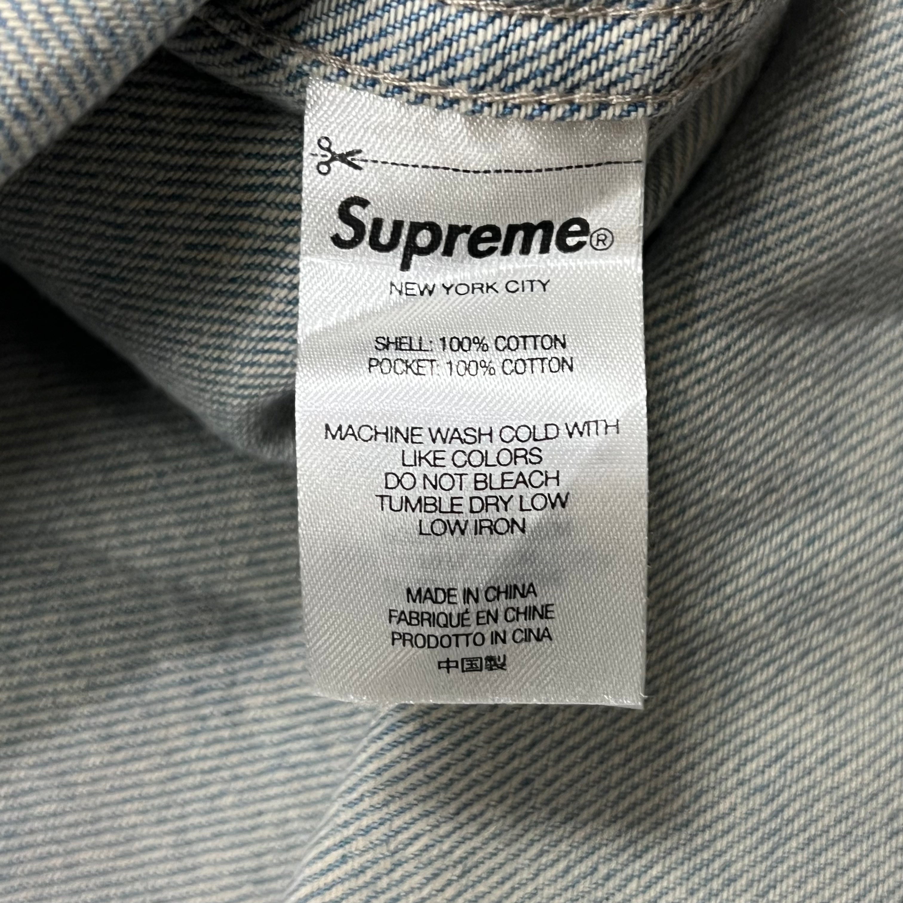 SUPREME SNAP WORK SHIRT DENIM