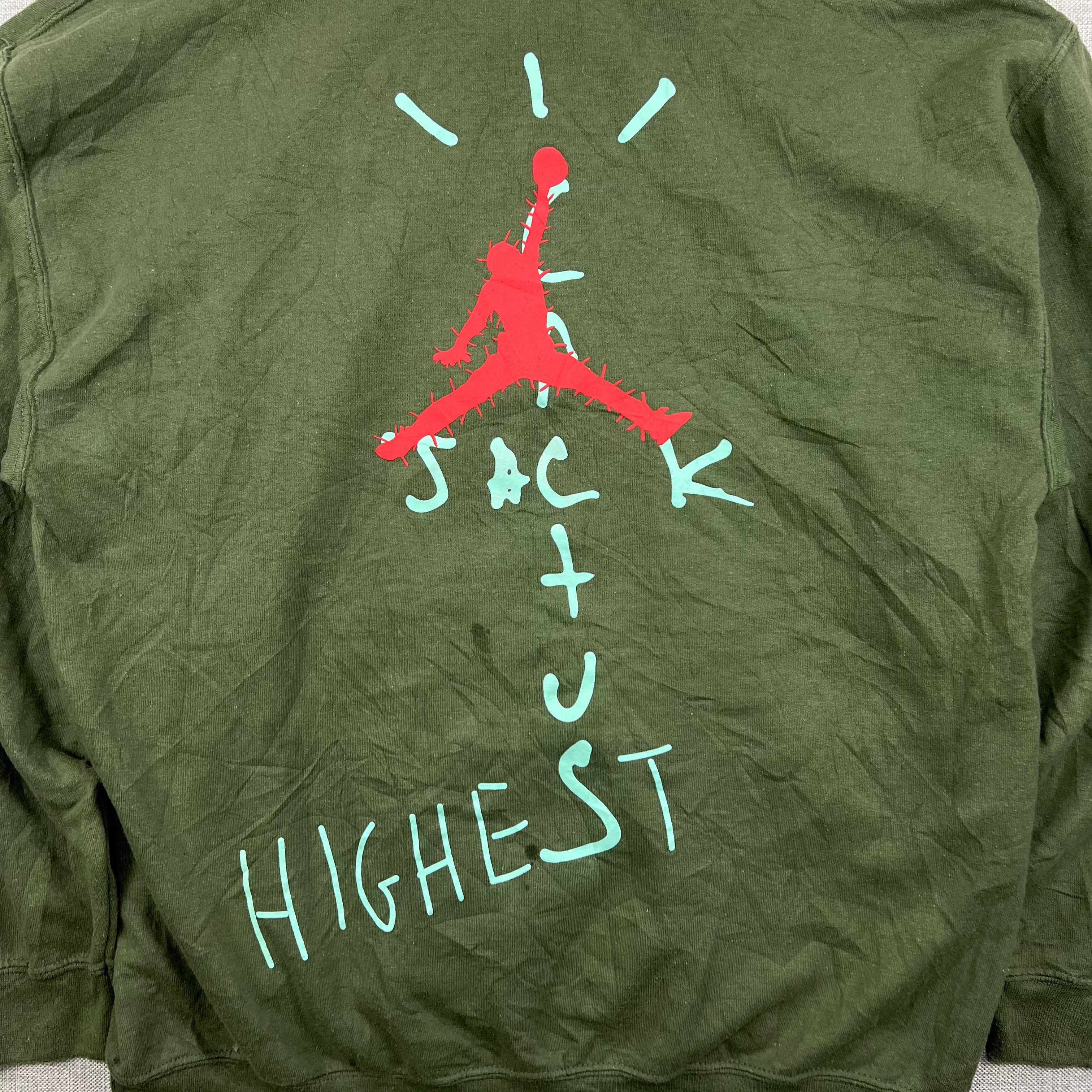 OLIVE GREEN TRAVIS SCOTT X JORDAN "HIGHEST" HOODIE