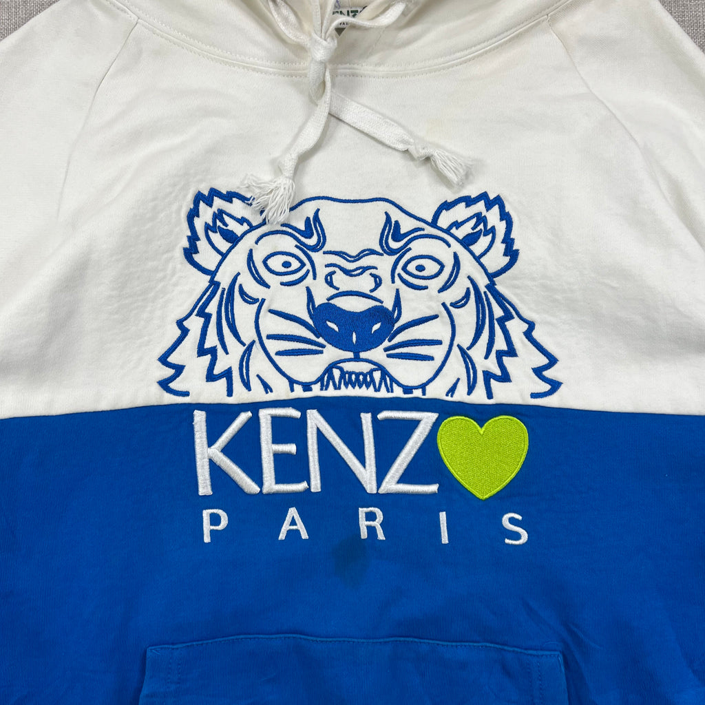 KENZO WHITE & BLUE WITH ROARING TIGER LOGO