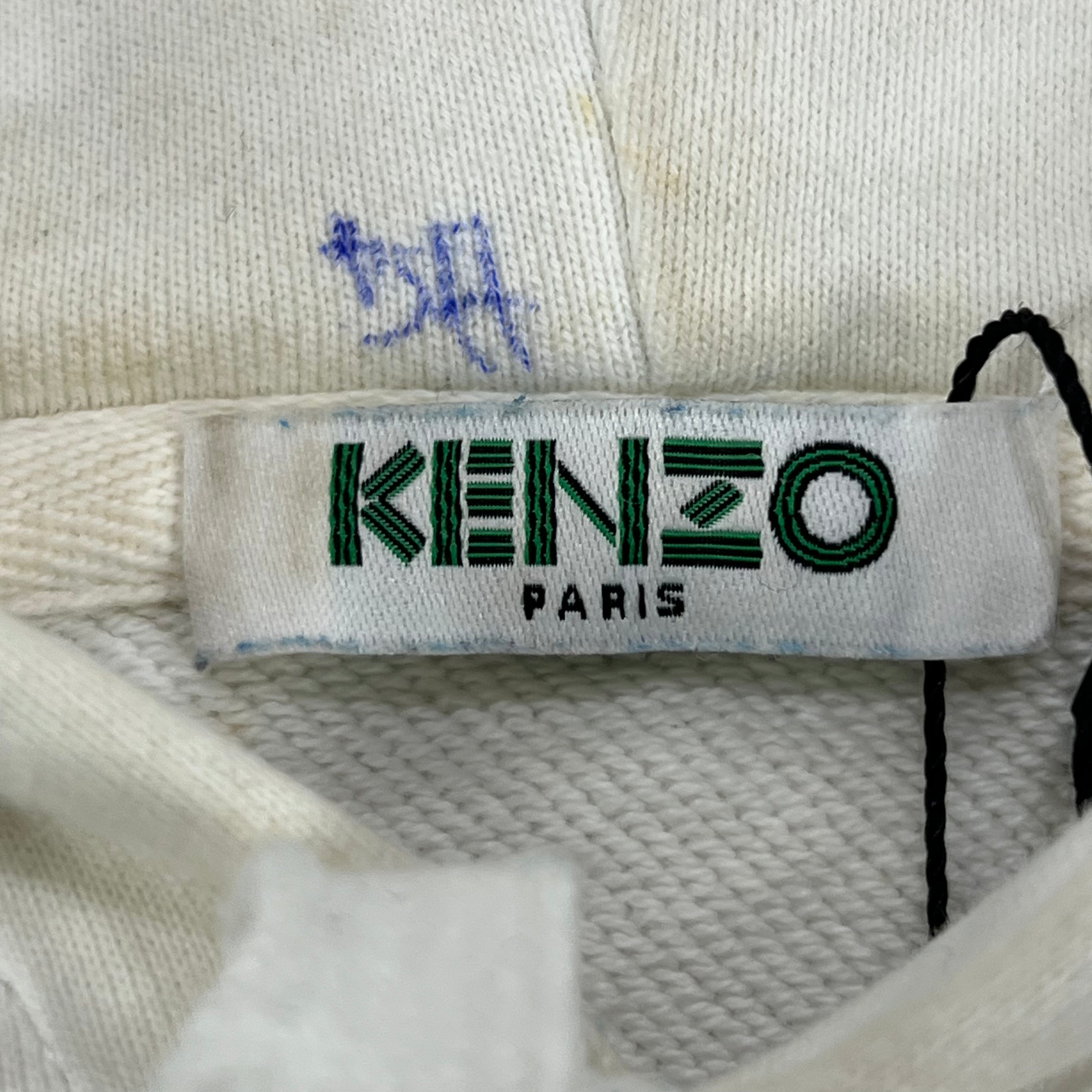 KENZO WHITE & BLUE WITH ROARING TIGER LOGO