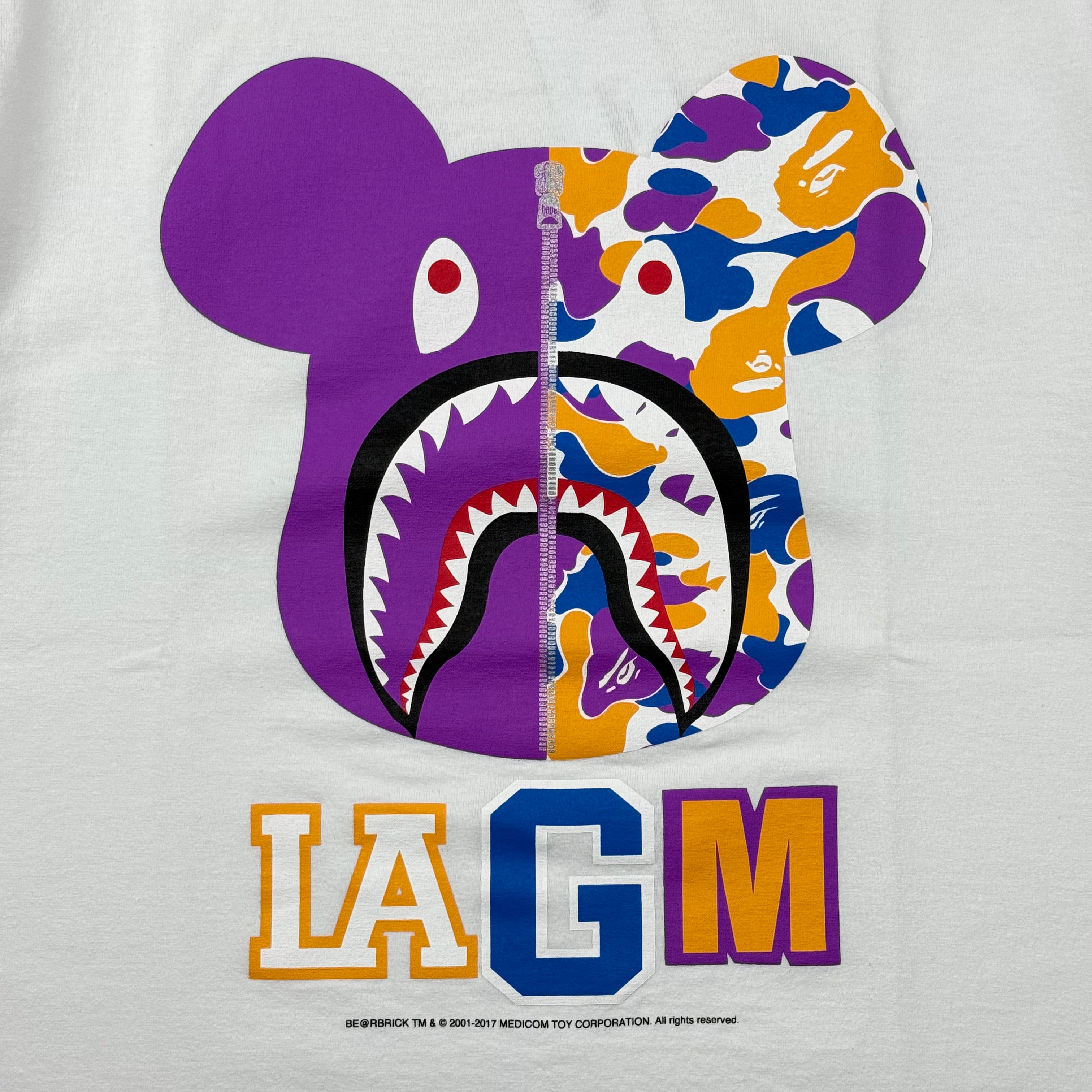BAPE X MEDICOM TOY LA CAMO BE@RBRICK TEE