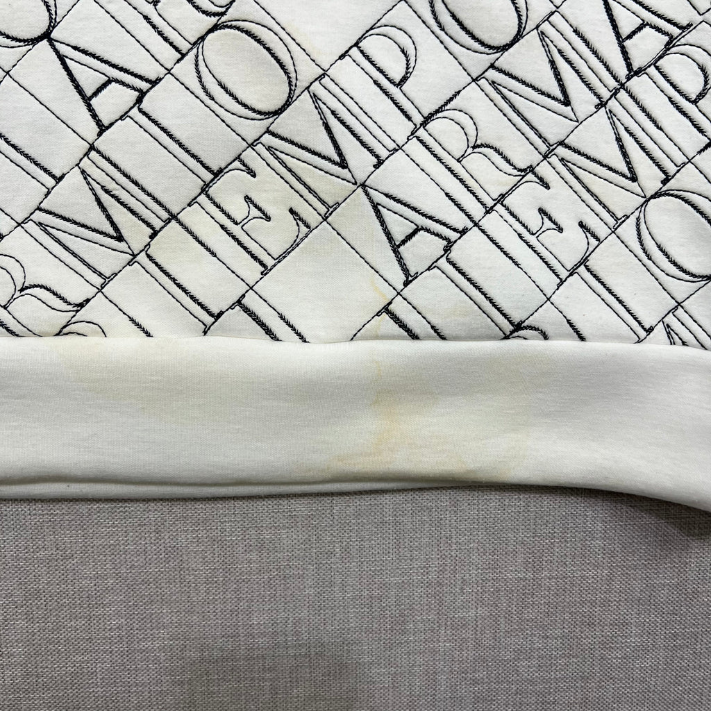 EMPORIO ARMANI CROSSWORD-STYLE TEXT LOGO HOODIE
