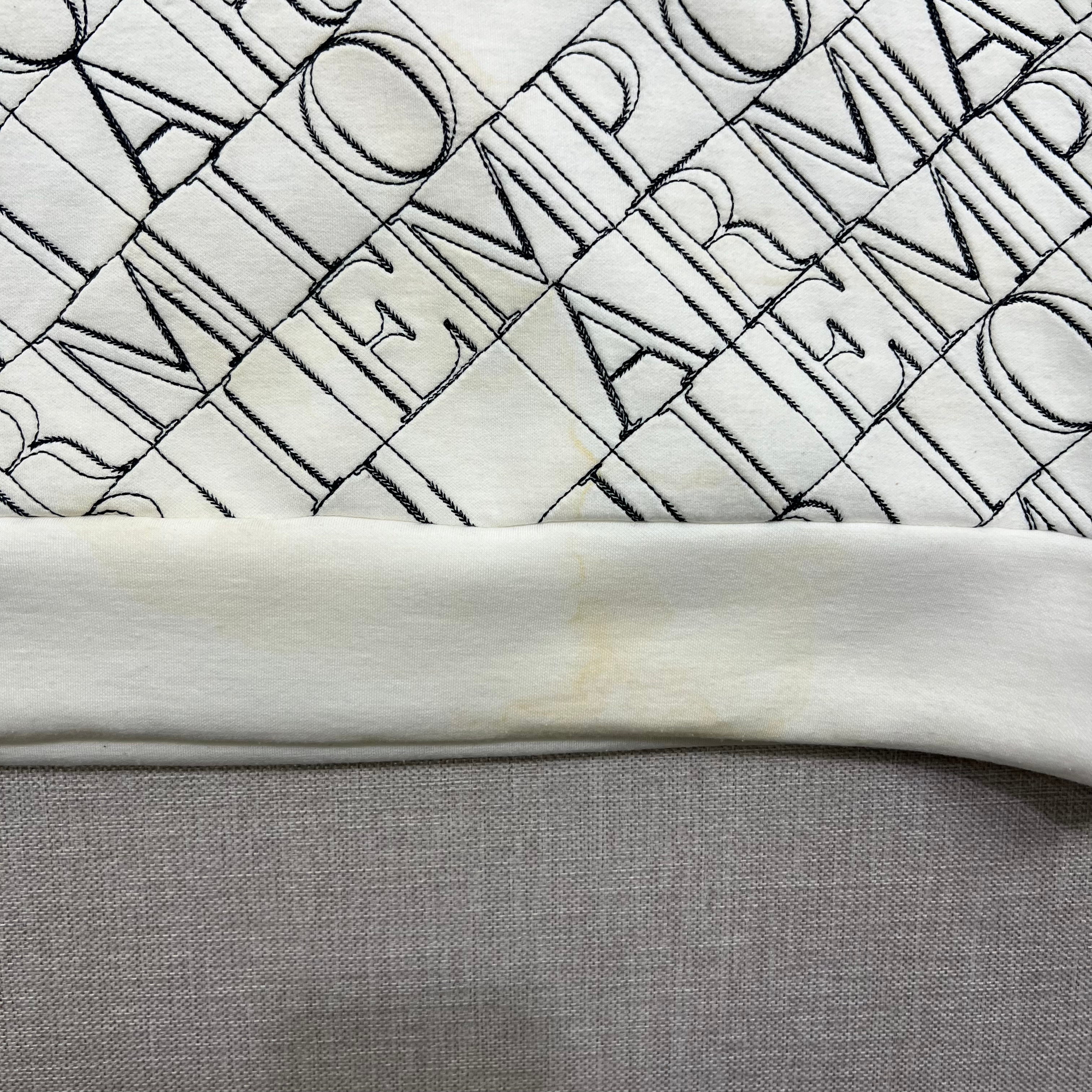 EMPORIO ARMANI CROSSWORD-STYLE TEXT LOGO HOODIE