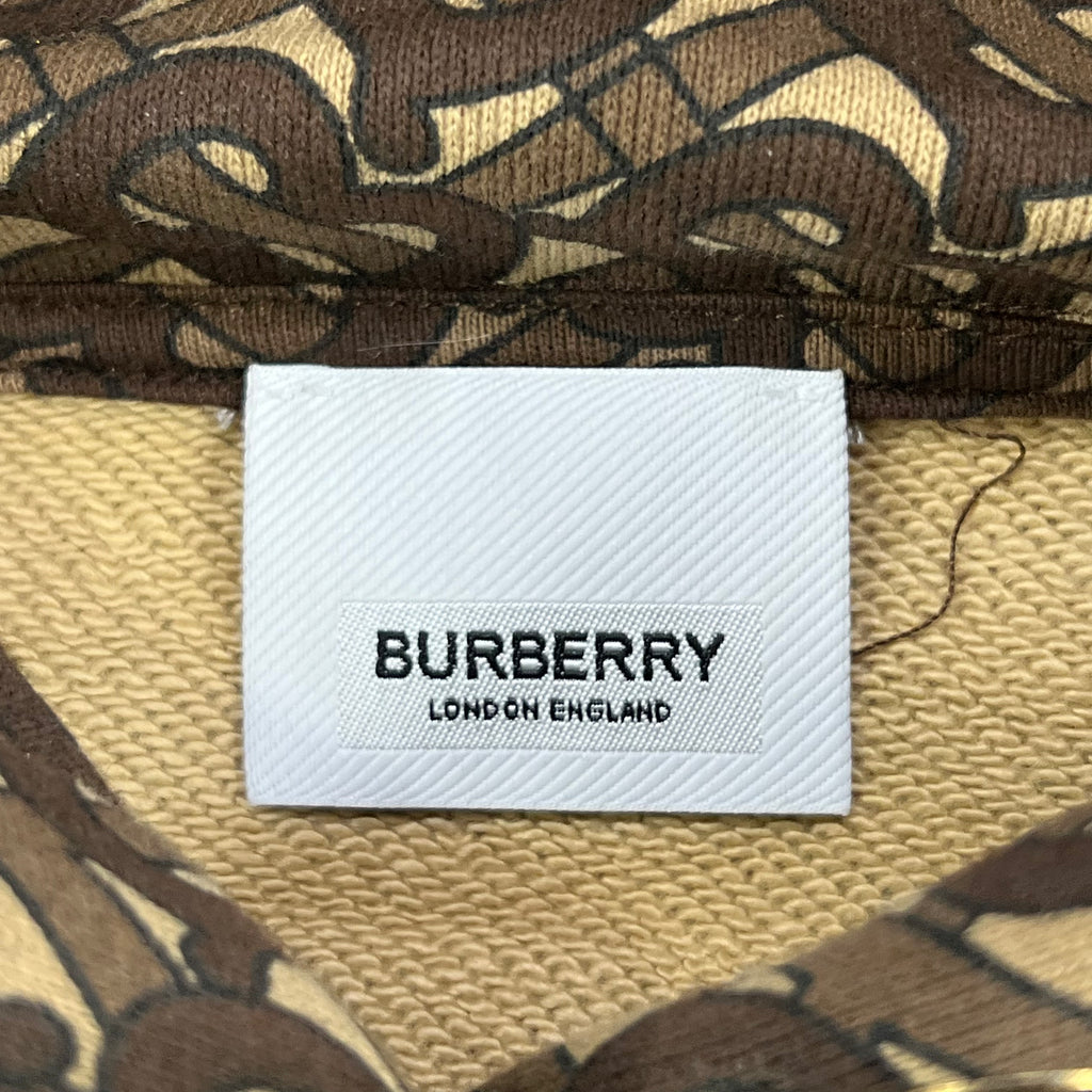 BURBERRY LONDON BROWN TB MONOGRAM HOODIE