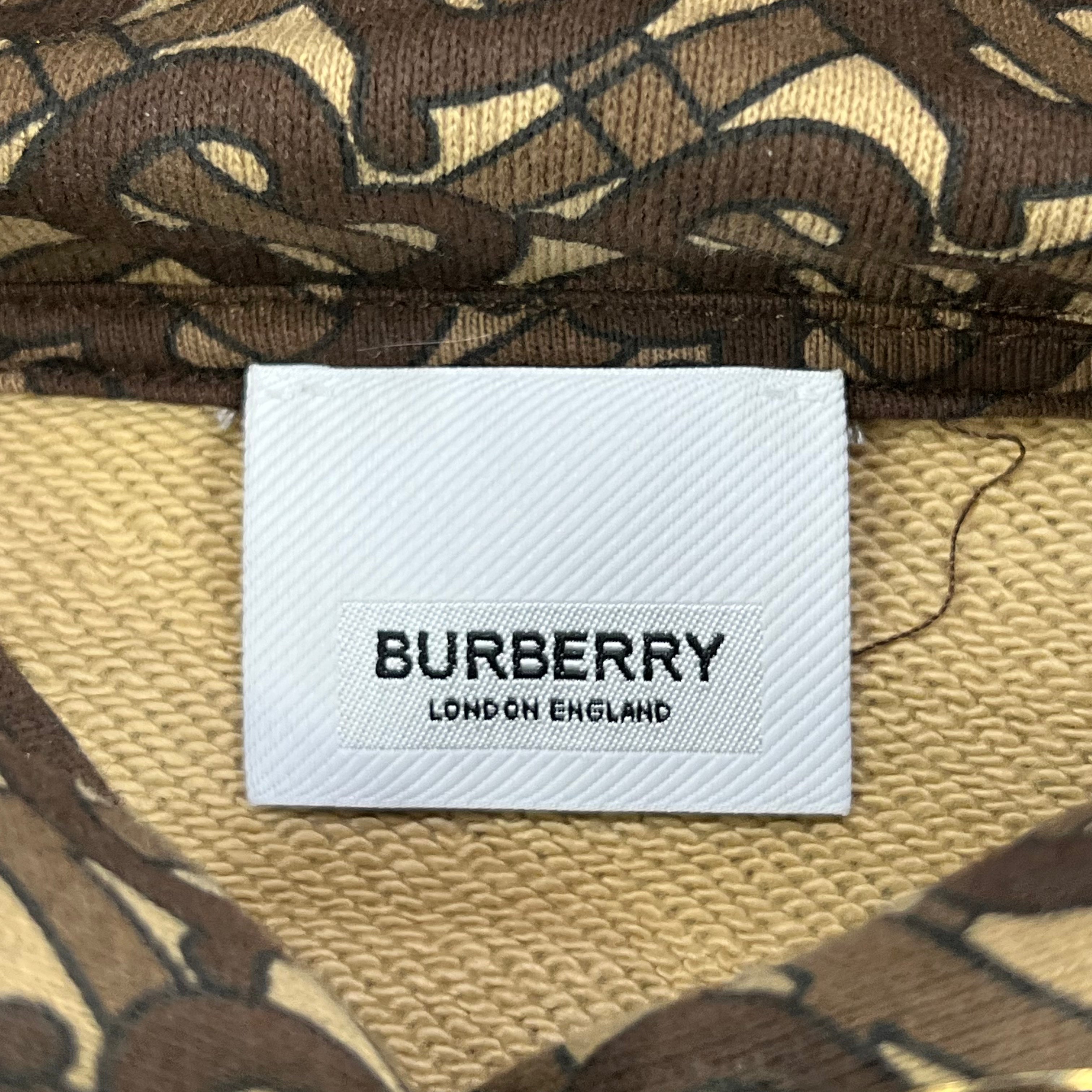 BURBERRY LONDON BROWN TB MONOGRAM HOODIE
