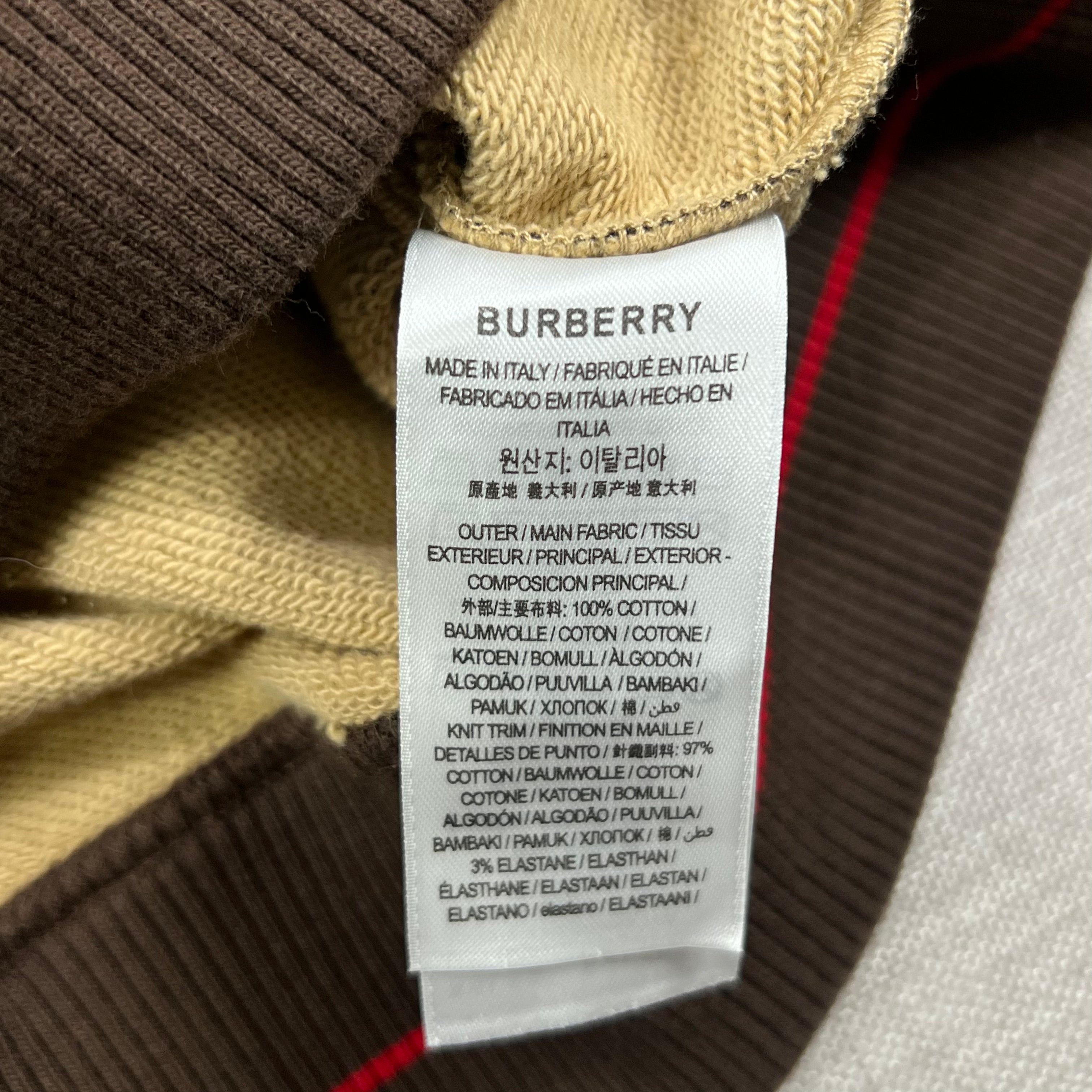 BURBERRY LONDON BROWN TB MONOGRAM HOODIE