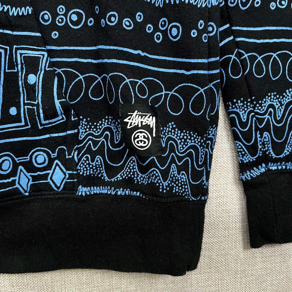 STUSSY TOMTOM PULLOVERR BLUE HOODIE