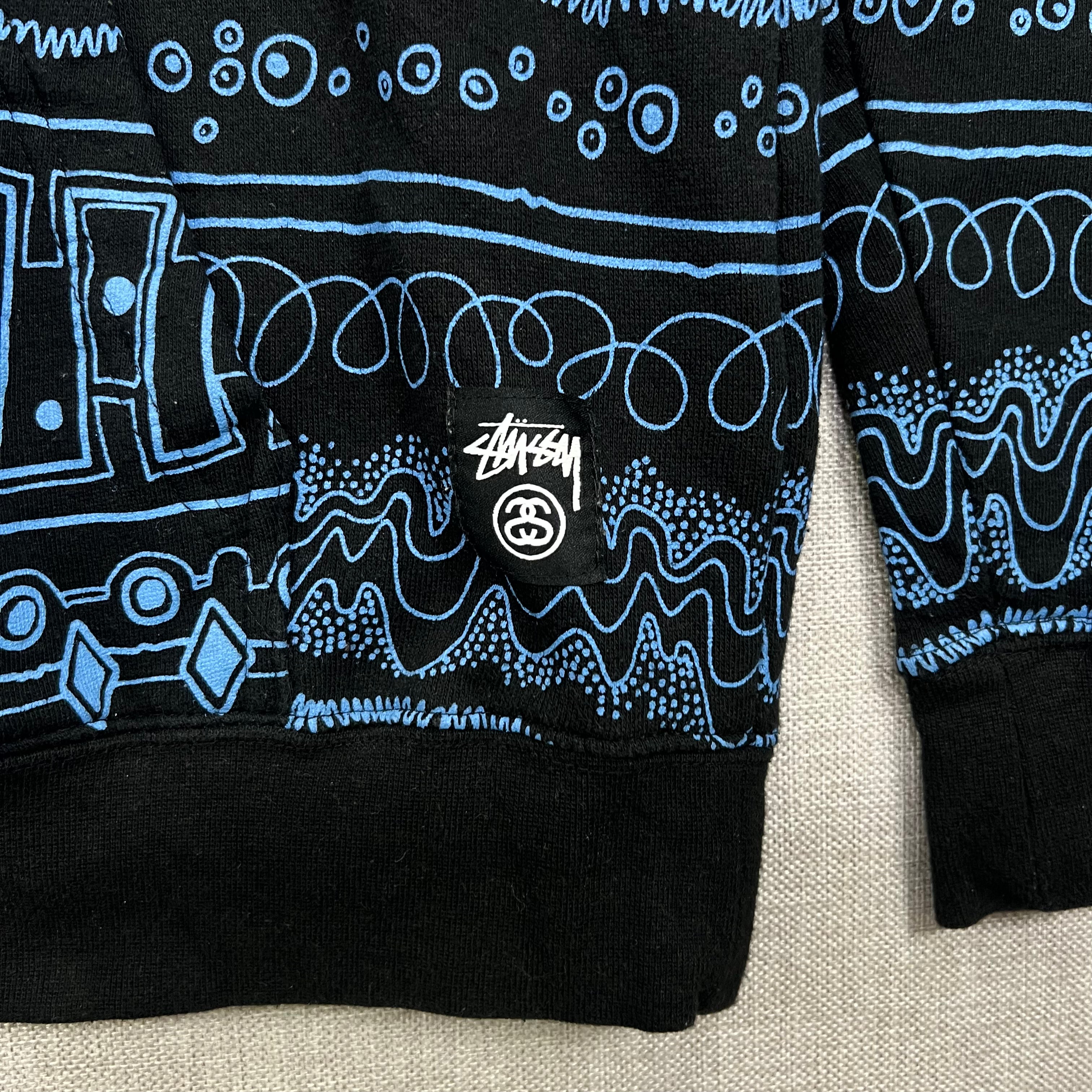 STUSSY TOMTOM PULLOVERR BLUE HOODIE