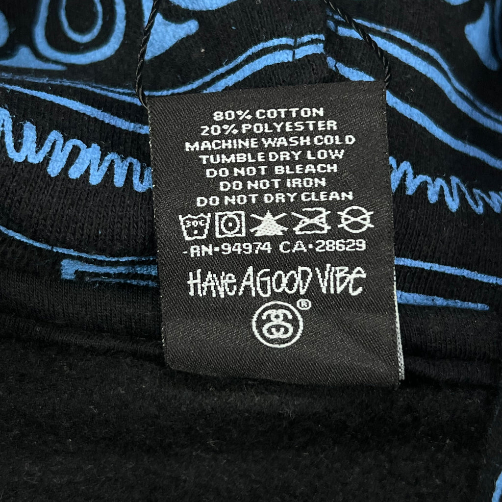 STUSSY TOMTOM PULLOVERR BLUE HOODIE