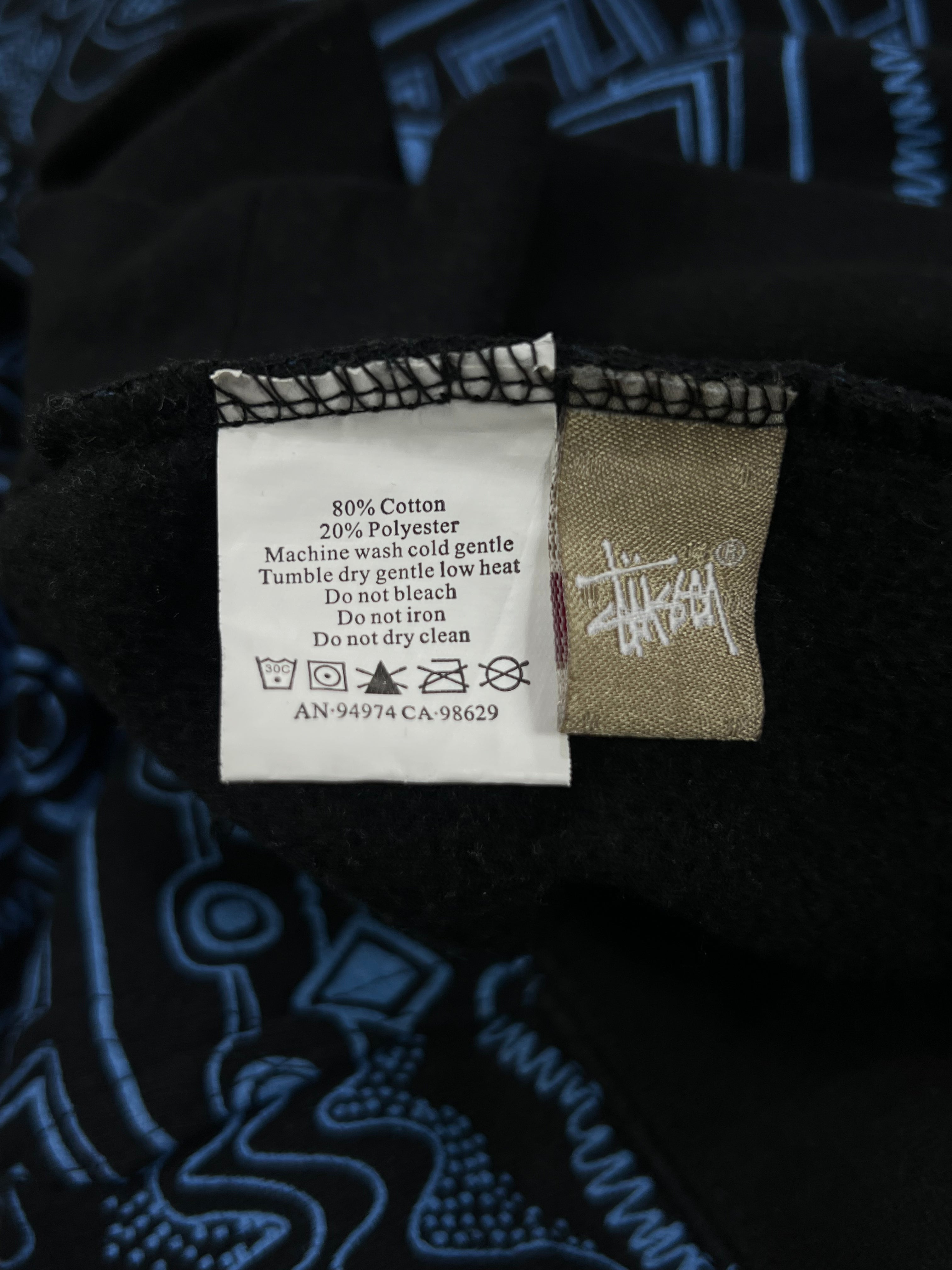 STUSSY TOMTOM PULLOVERR BLUE HOODIE
