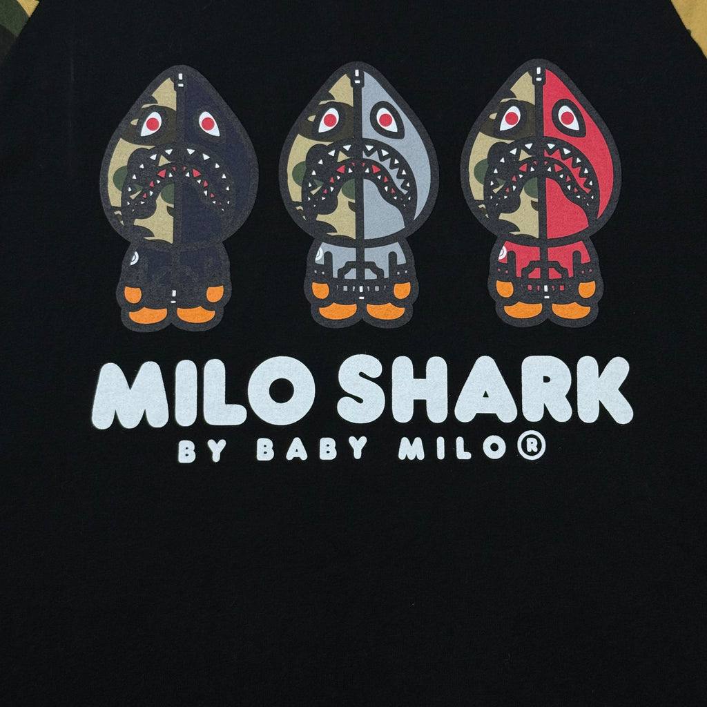 BAPE MILO SHARK RAGLAN TEE