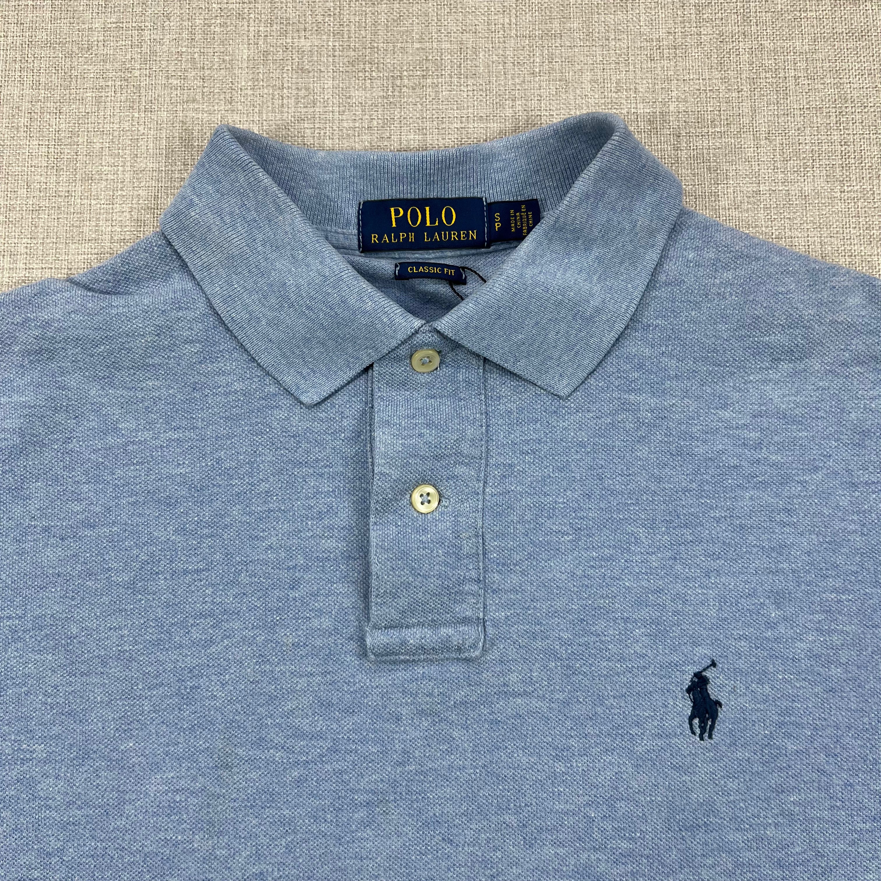 POLO RALPH LAUREN  BLUE HEATHERED P/S