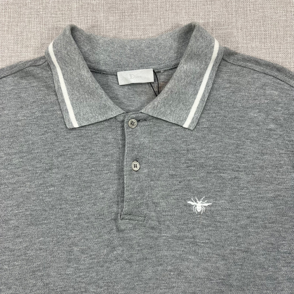 DIOR BEE EMBROIDERED POLO SHIRT