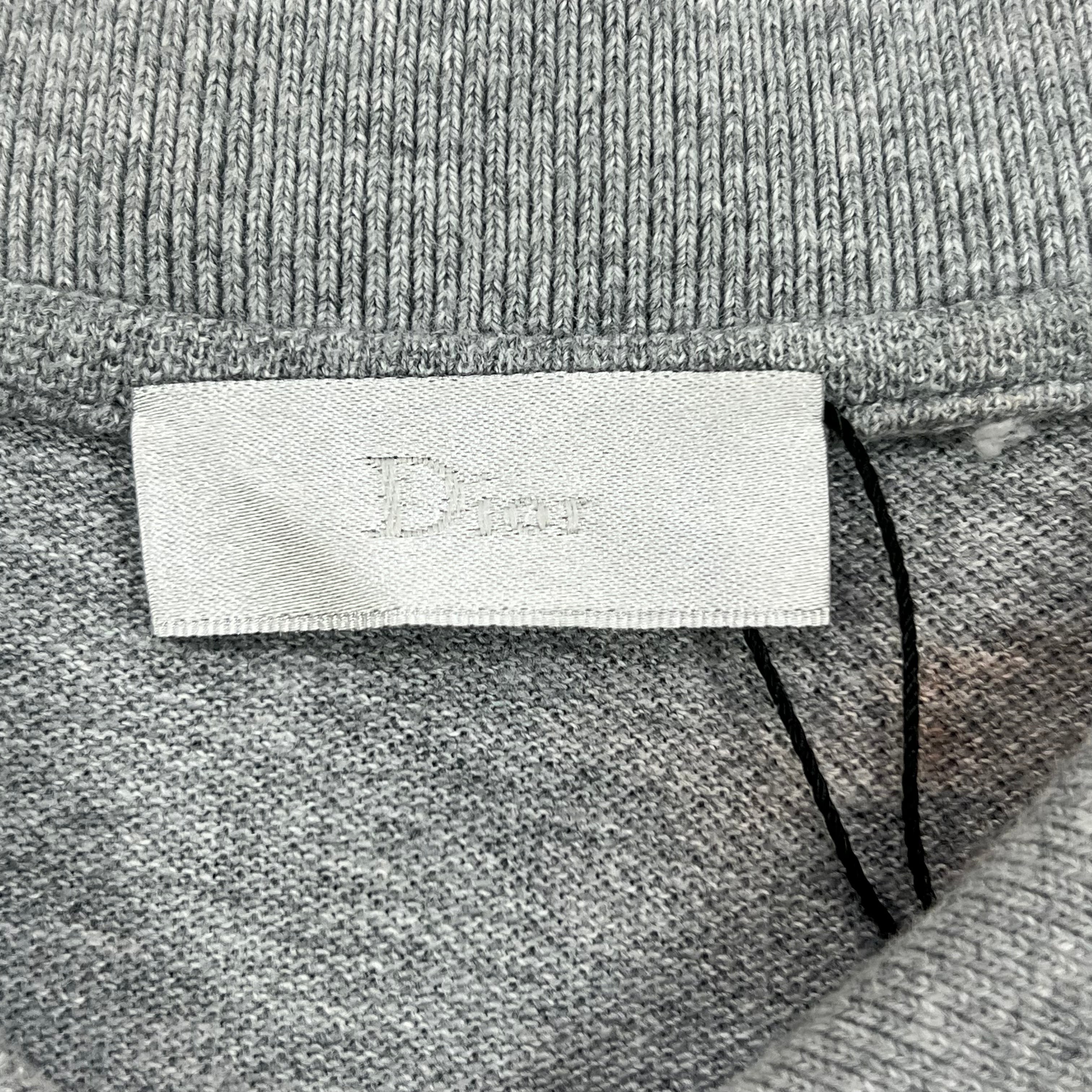 DIOR BEE EMBROIDERED POLO SHIRT