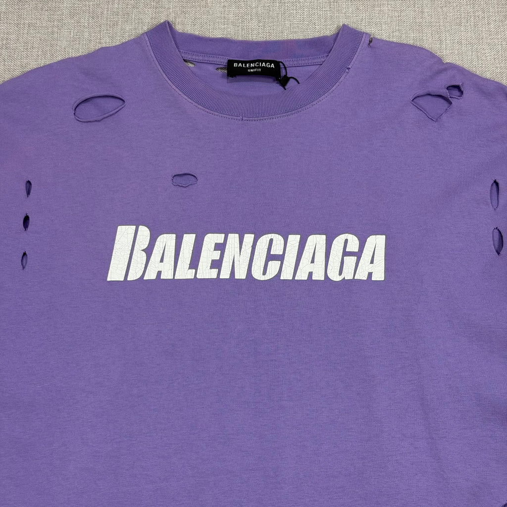BALENCIAGA OVERSIZED DISTRESSED LOGO