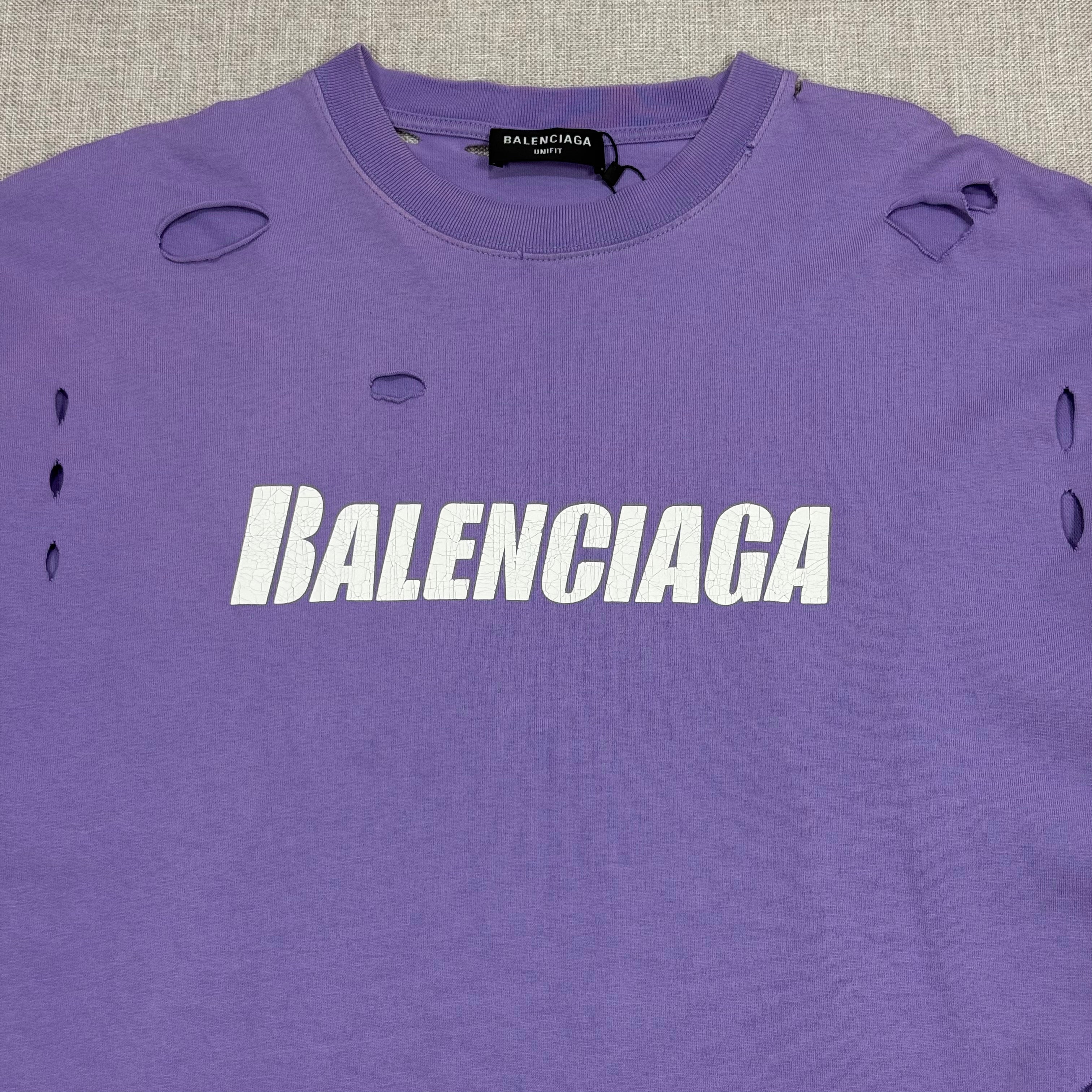 BALENCIAGA OVERSIZED DISTRESSED LOGO