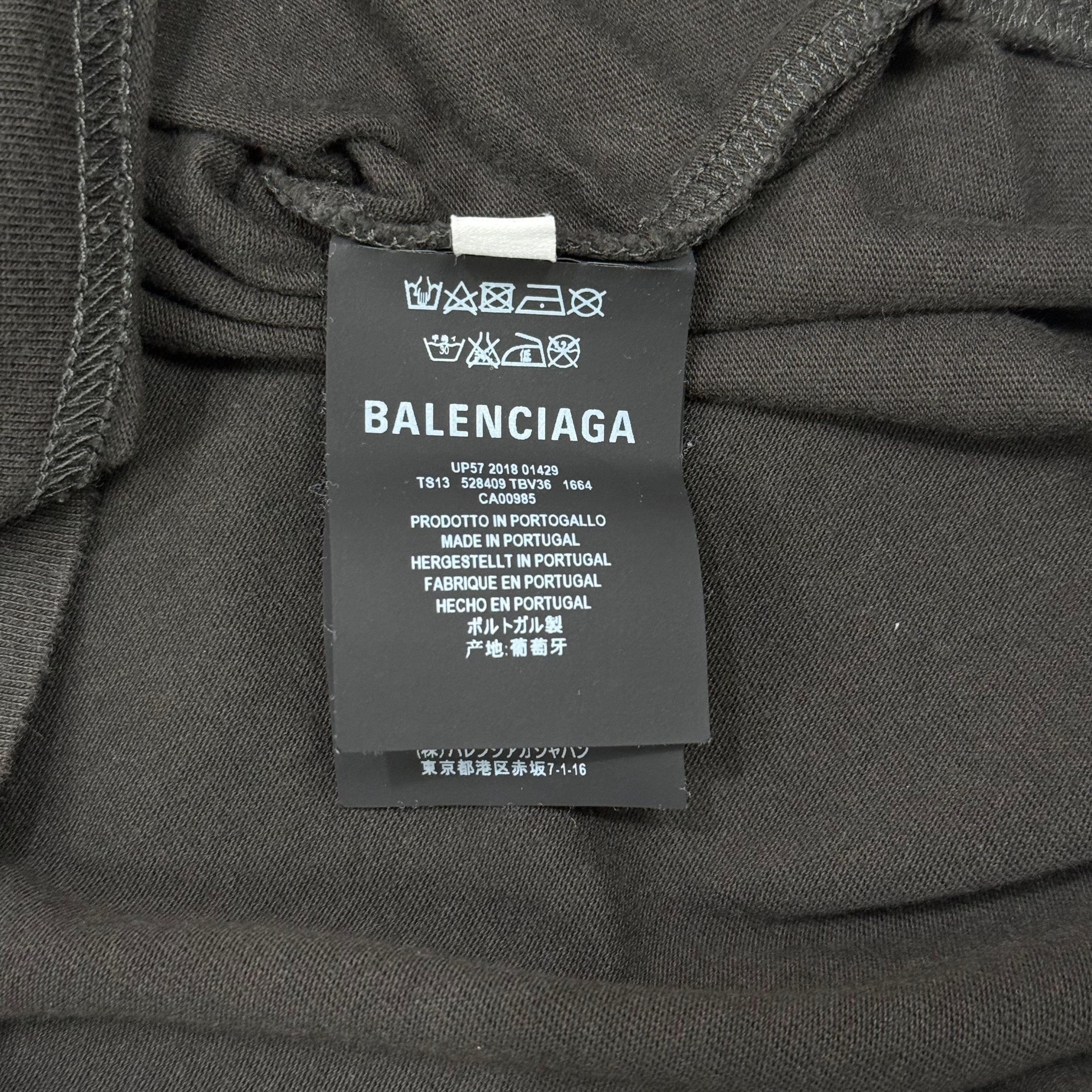 BALENCIAGA OVERSIZED EMBROIDED LOGO WASHED