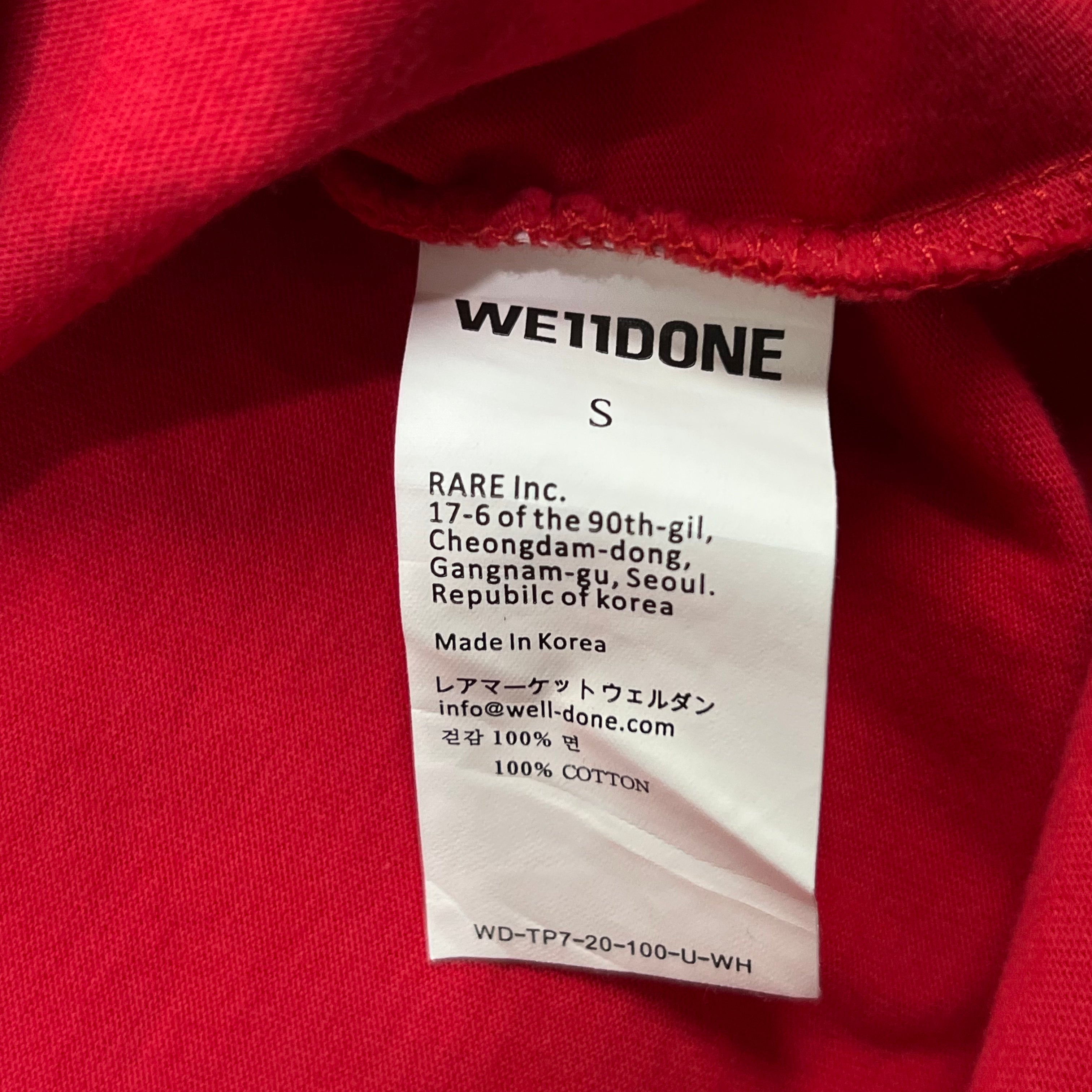 WE11 DONE DISTINCTIVE TEDDY BEAR TEE