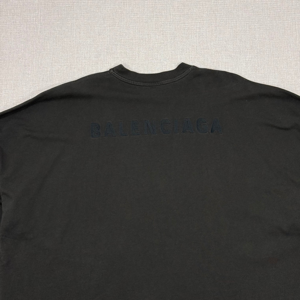 BALENCIAGA OVERSIZED EMBROIDED LOGO WASHED