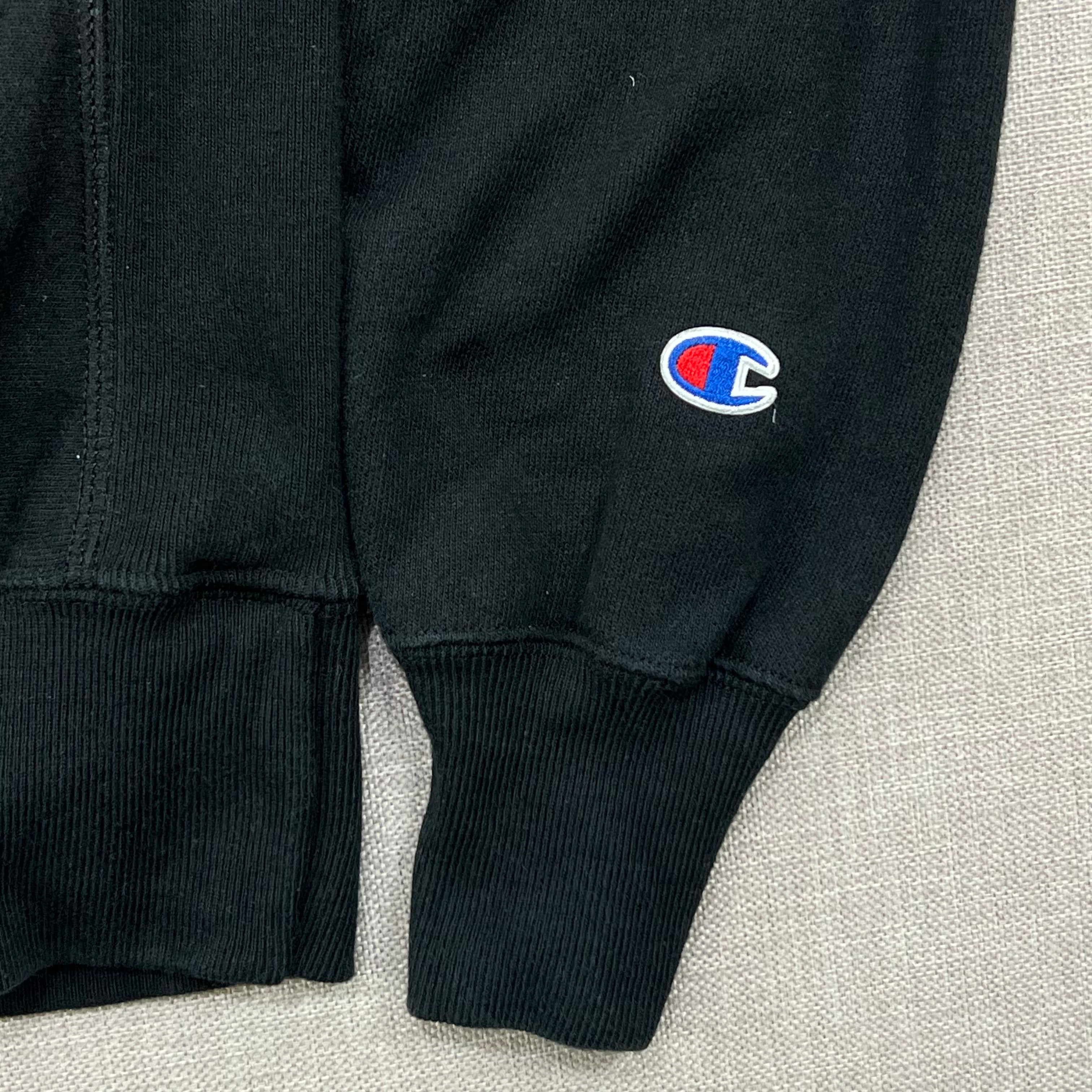 CHAMPION BLACK REVERSE WEAVE SWEATSHIRT