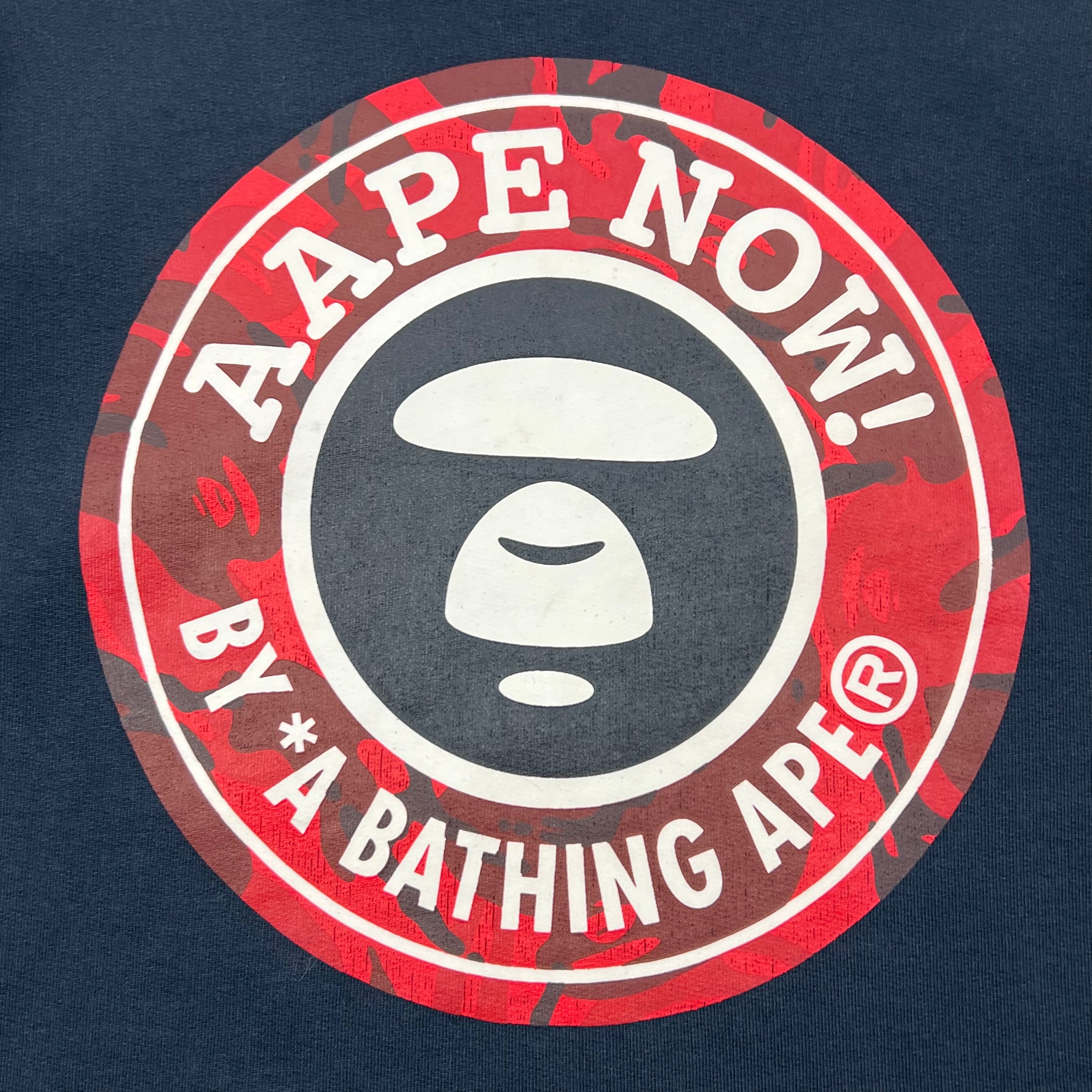 AAPE RED CAMO CREWNECK SWEATSHIRT