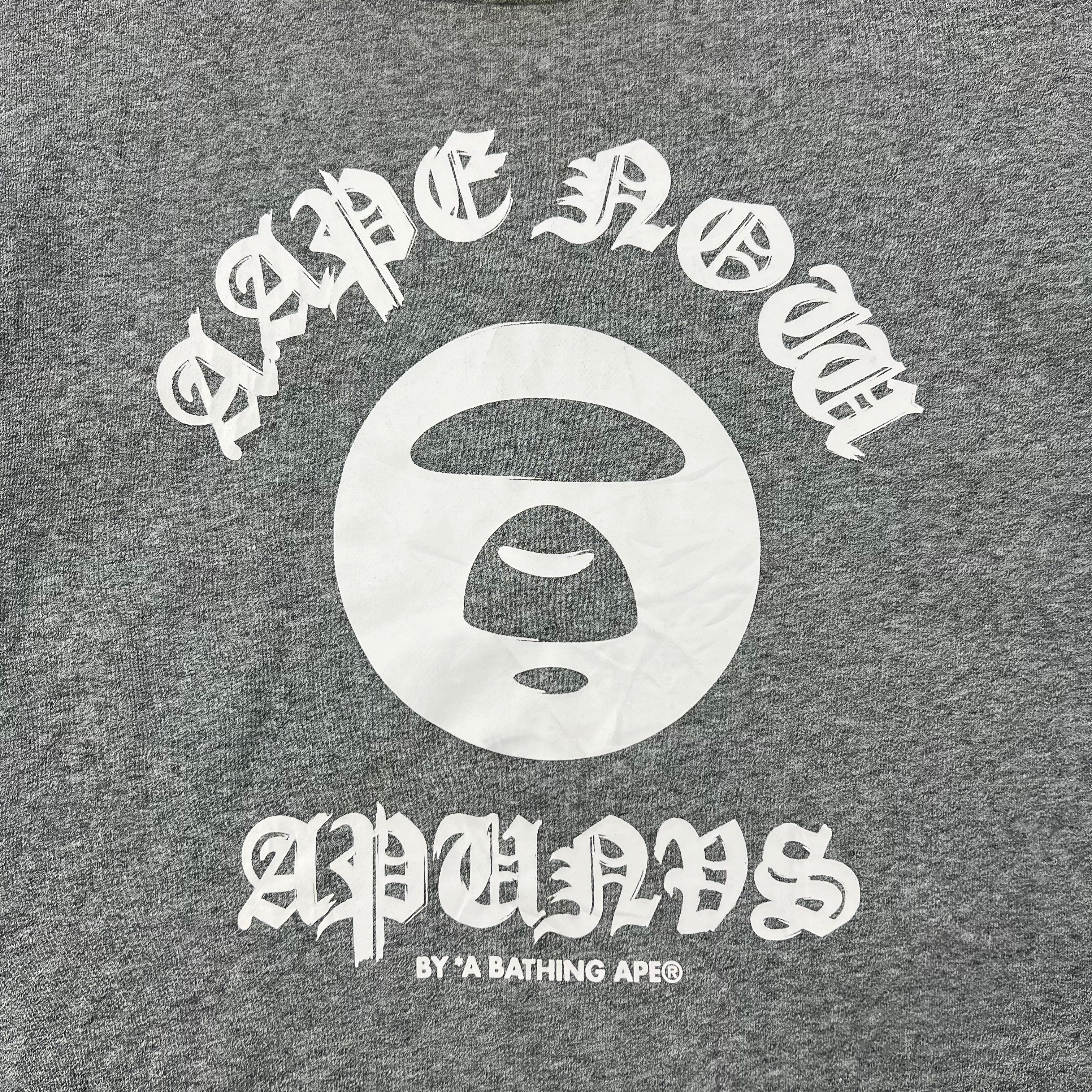 AAPE HEATHER GREY "AAPE NOW" SWEATSHIRT