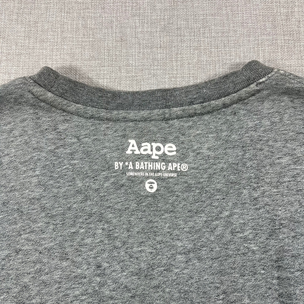 AAPE HEATHER GREY "AAPE NOW" SWEATSHIRT