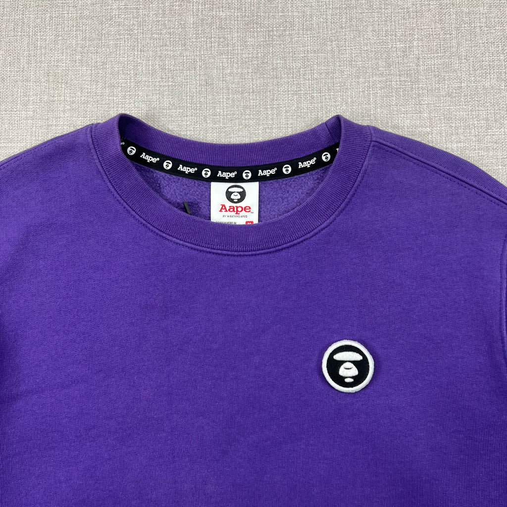 AAPE SWEATSHIRT IN VIBRANT PURPLE