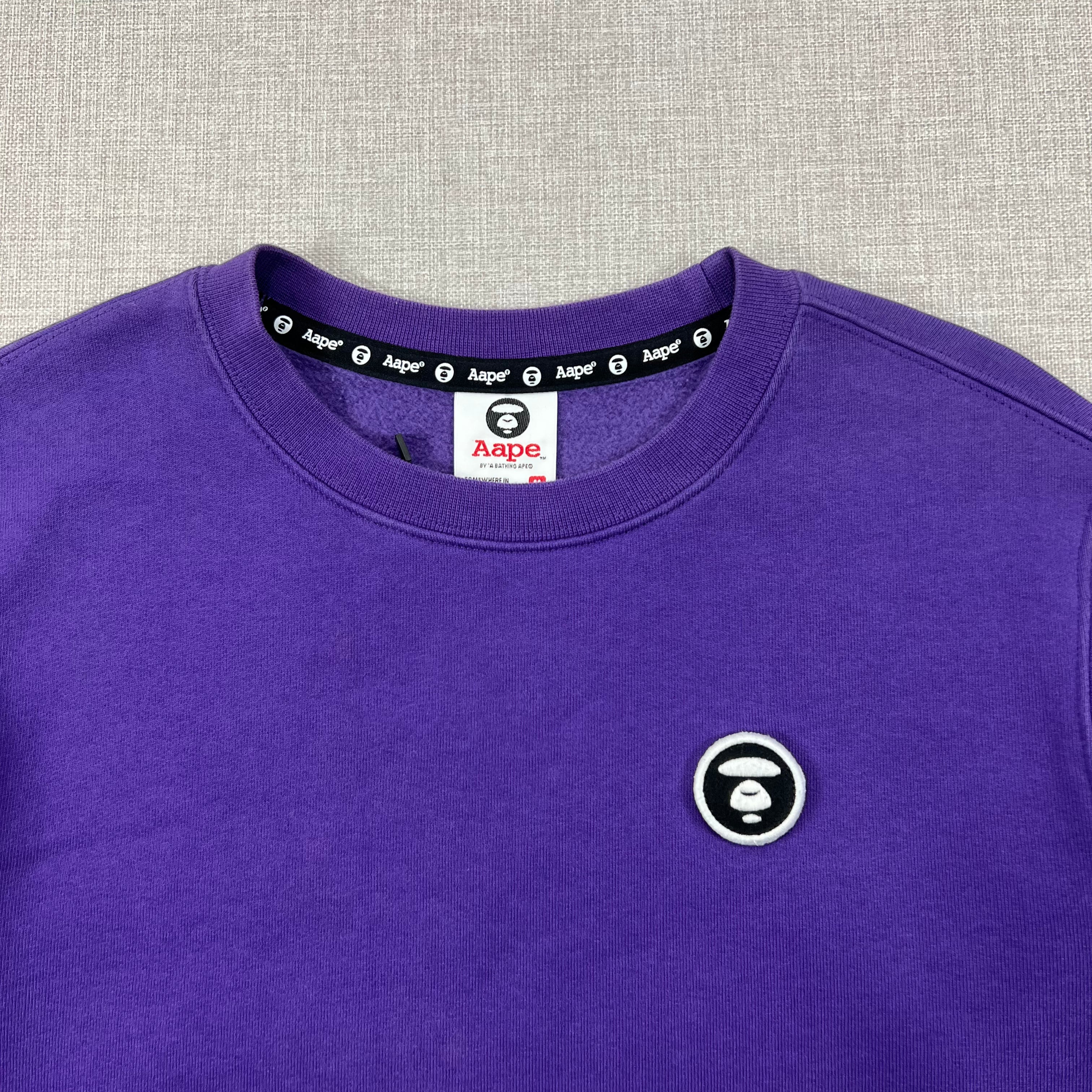 AAPE SWEATSHIRT IN VIBRANT PURPLE