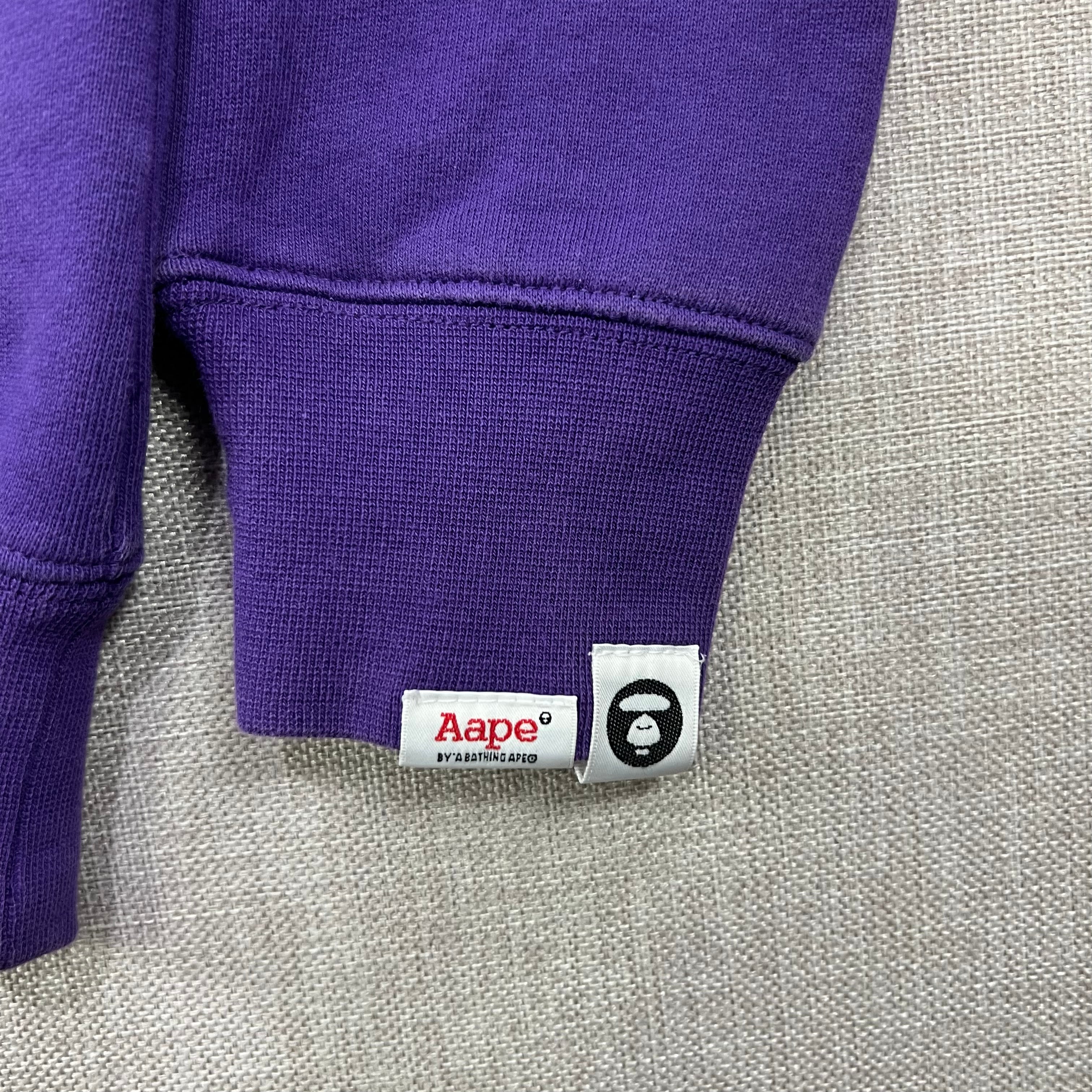 AAPE SWEATSHIRT IN VIBRANT PURPLE