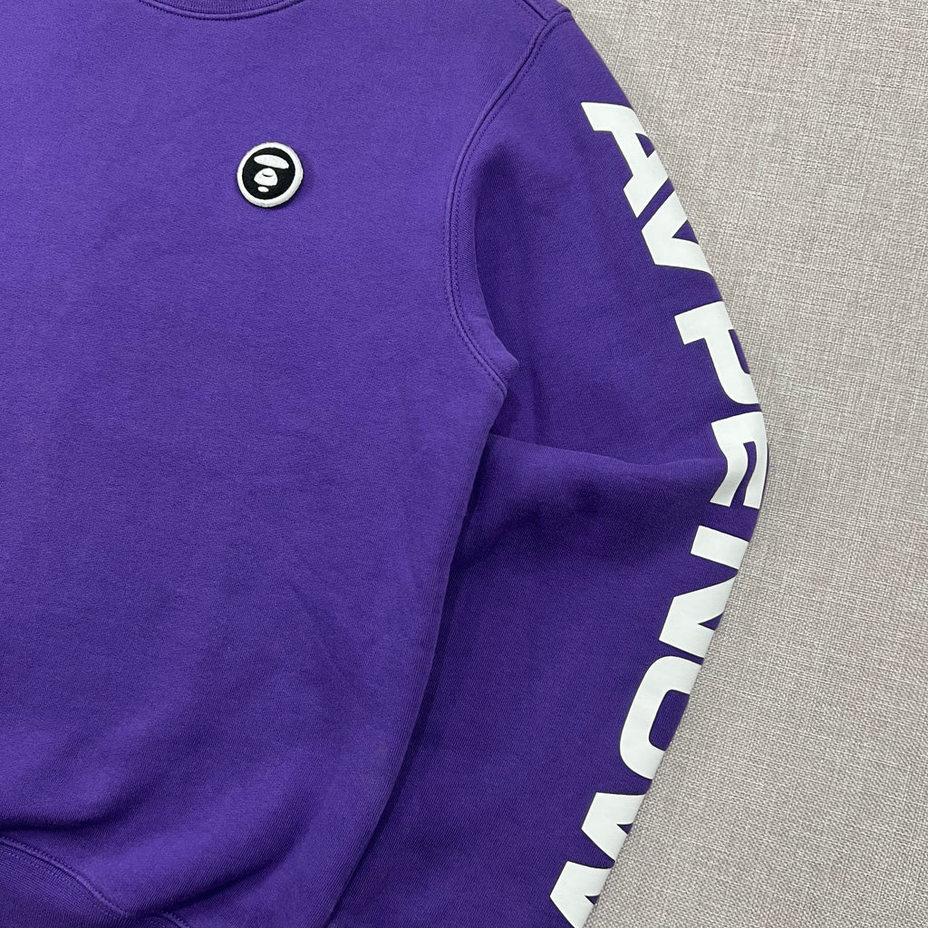 AAPE SWEATSHIRT IN VIBRANT PURPLE