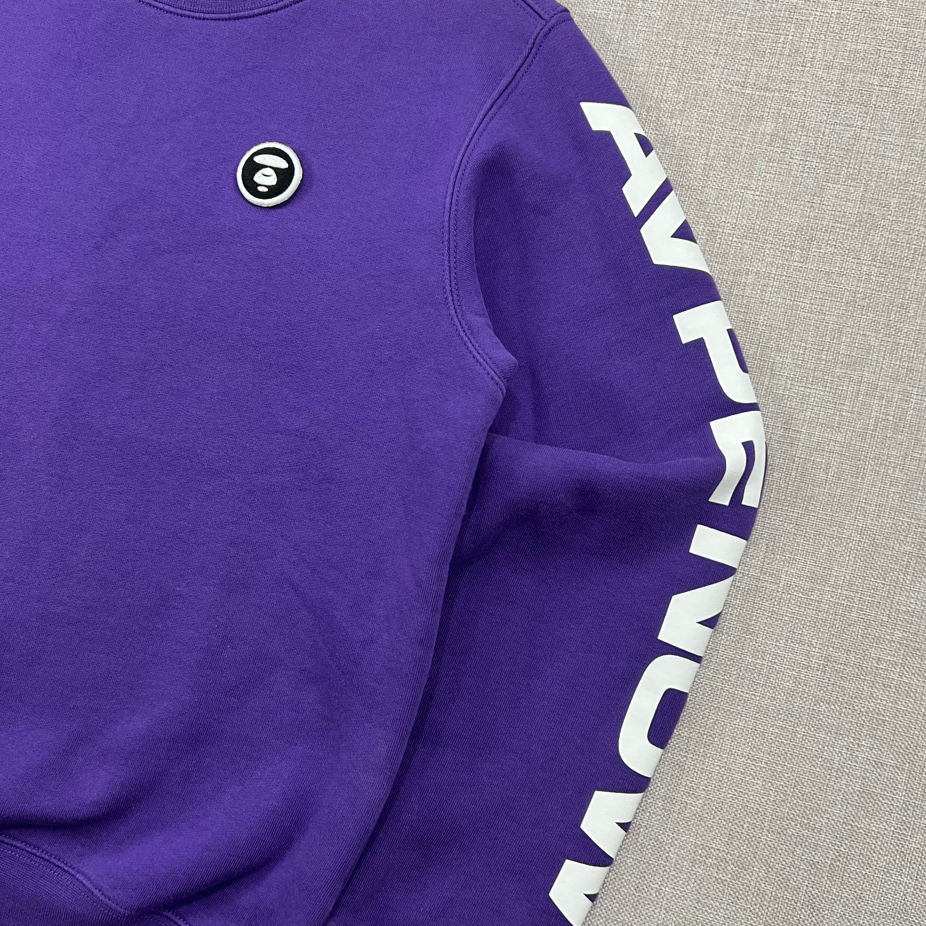 AAPE SWEATSHIRT IN VIBRANT PURPLE
