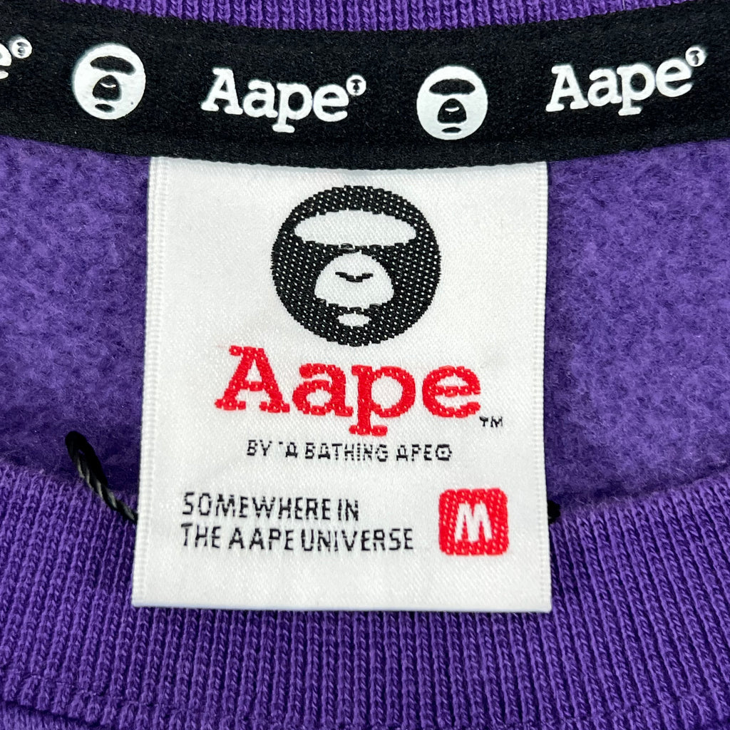 AAPE SWEATSHIRT IN VIBRANT PURPLE