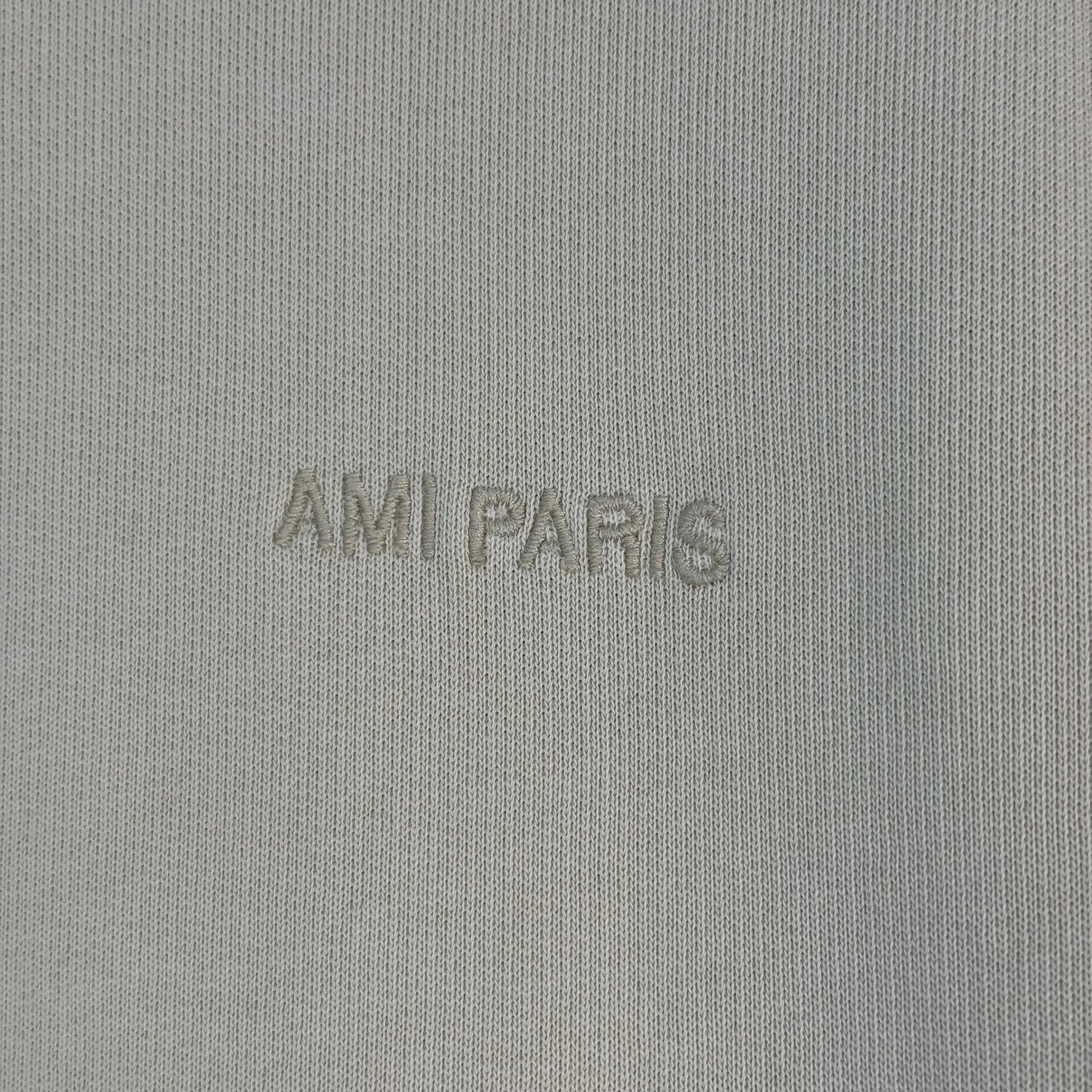 AMI PARIS FADE OUT LOGO DISTRESSED SWEATSHIRT