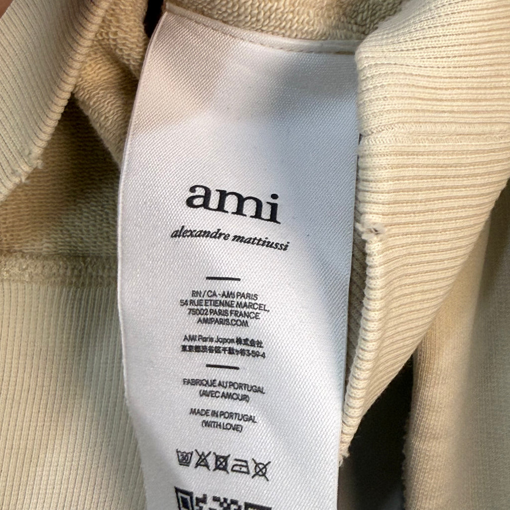 AMI PARIS FADE OUT LOGO DISTRESSED SWEATSHIRT