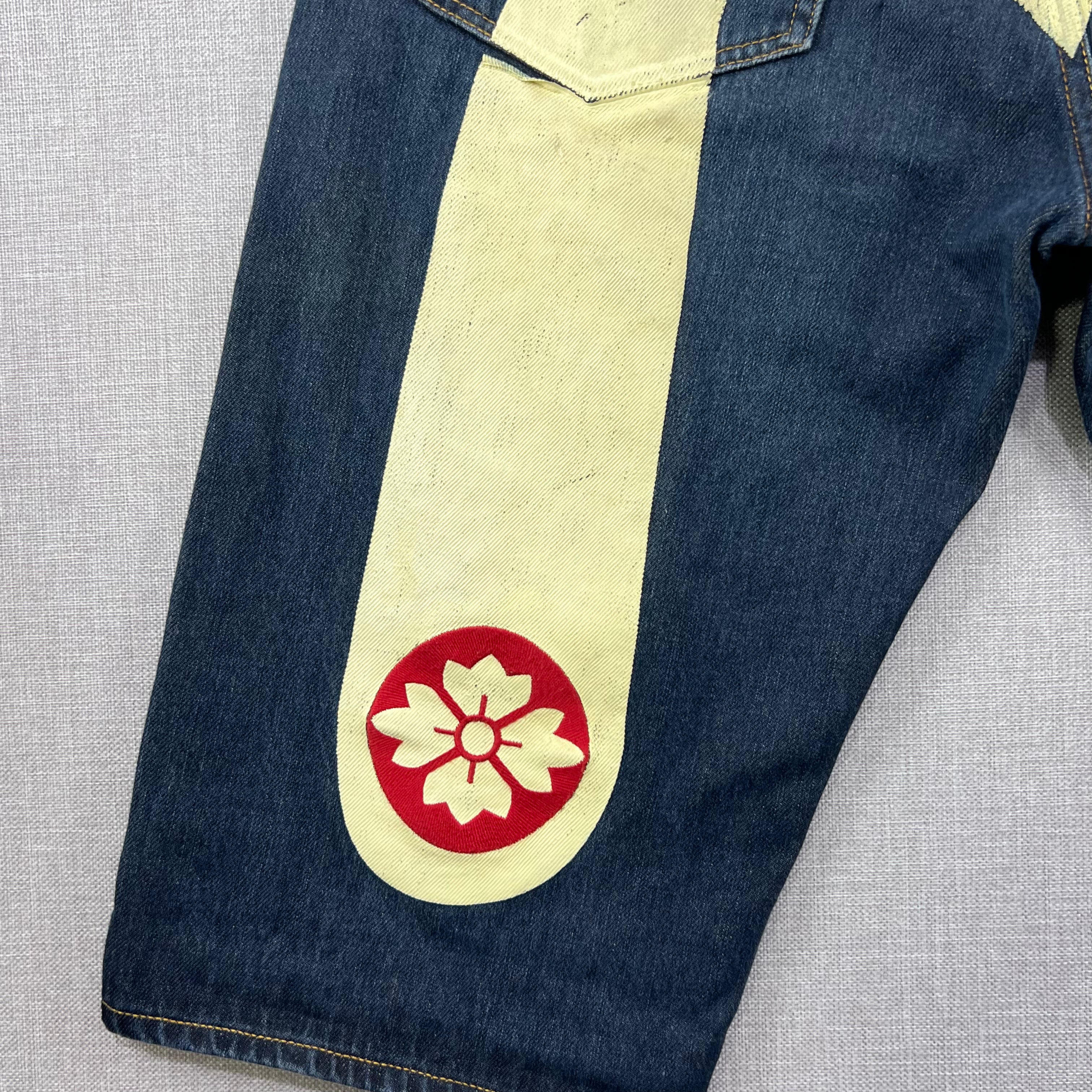 EVISU DAICOCK DENIM SHORTS