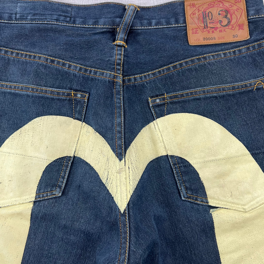EVISU DAICOCK DENIM SHORTS