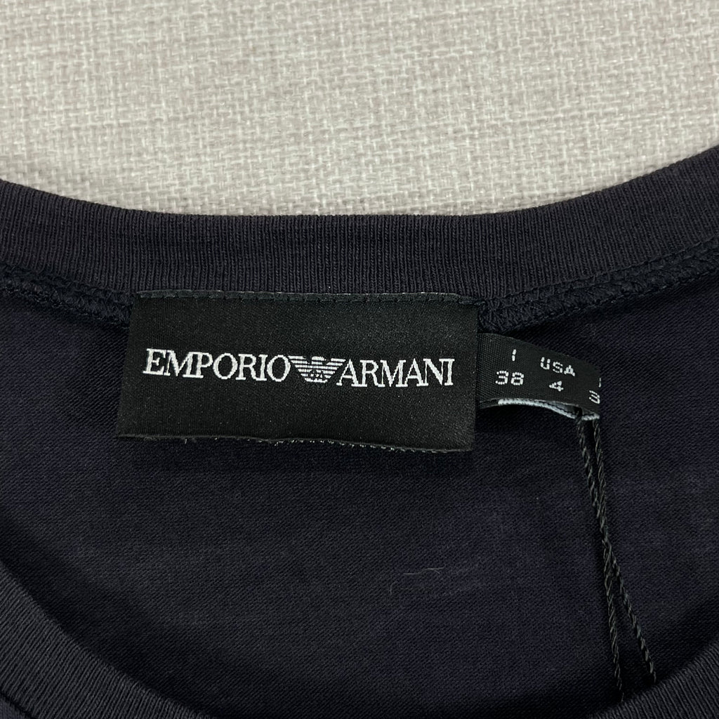 EMPORIO ARMANI EMBELLISHED LOGO TEE